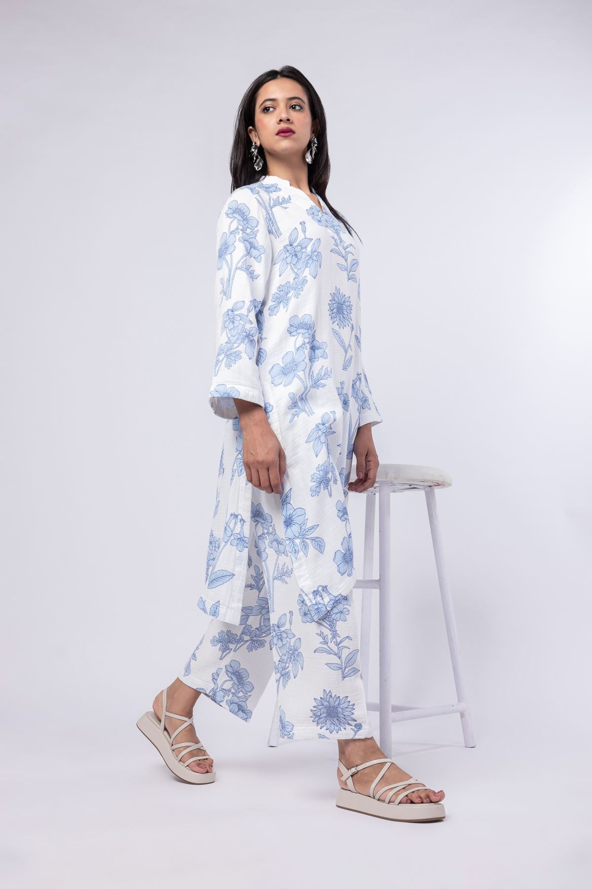 Printed Cheese Cloth Pants - R-EEB24722AB-VG