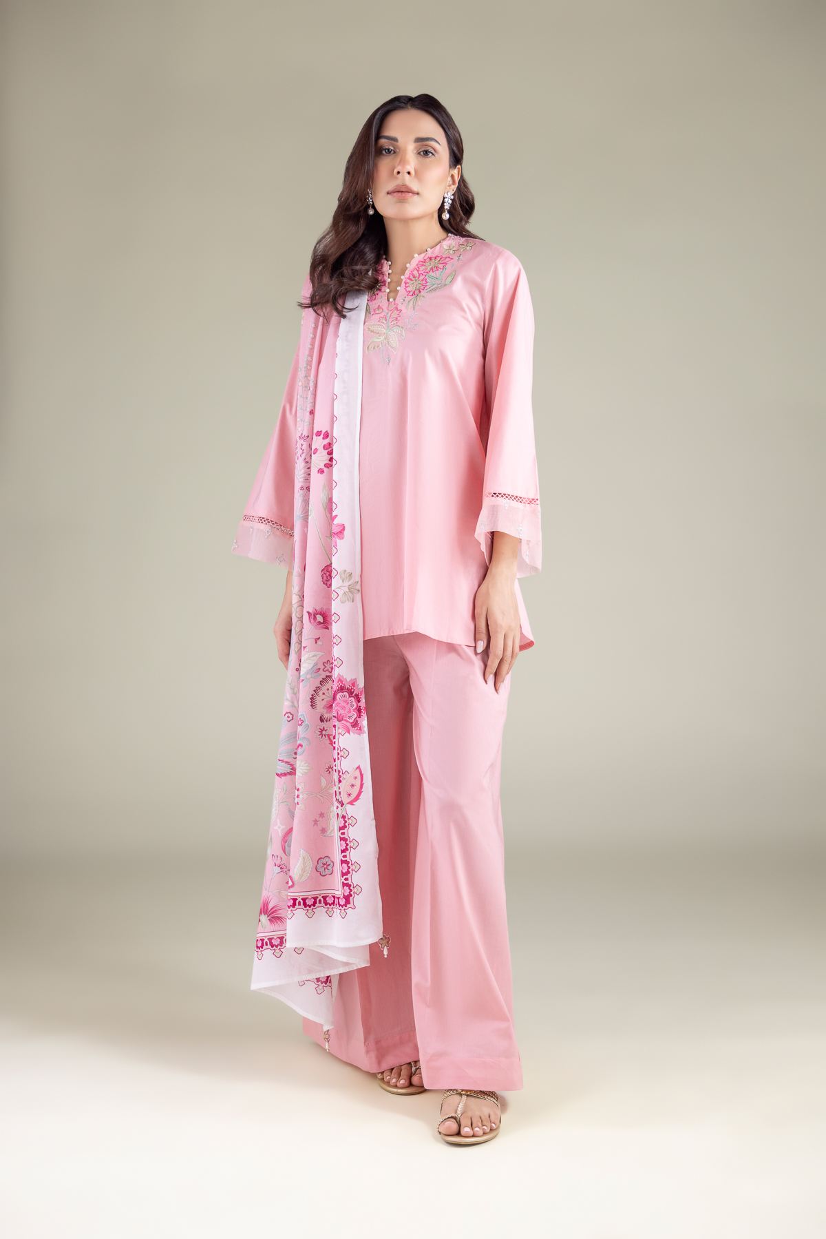 Embroidered Lawn Dupatta - 1-26-127-C-G-VG
