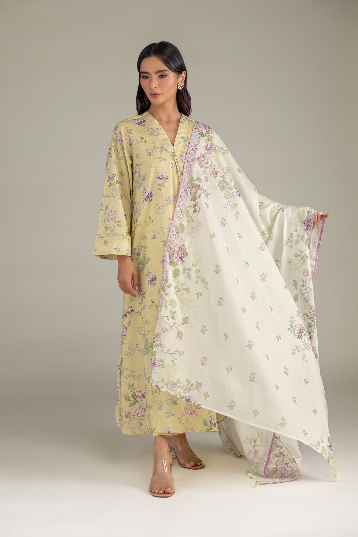 Printed Lawn Printed Lawn Dupatta - A22-26-214FH1-VG