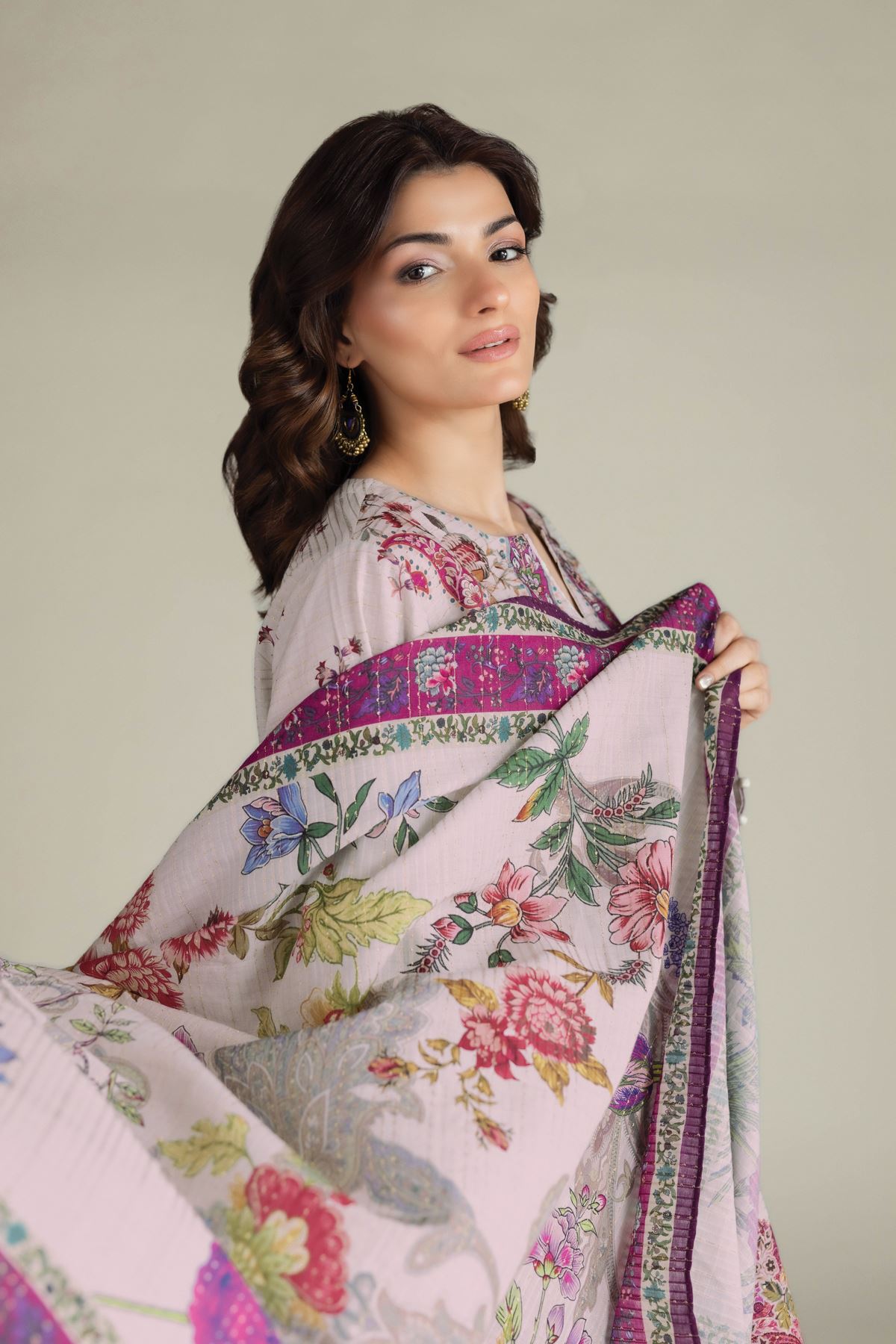 Printed Mesuri Dobby Tailored 3 Piece - T-A33-26-107FG-VG
