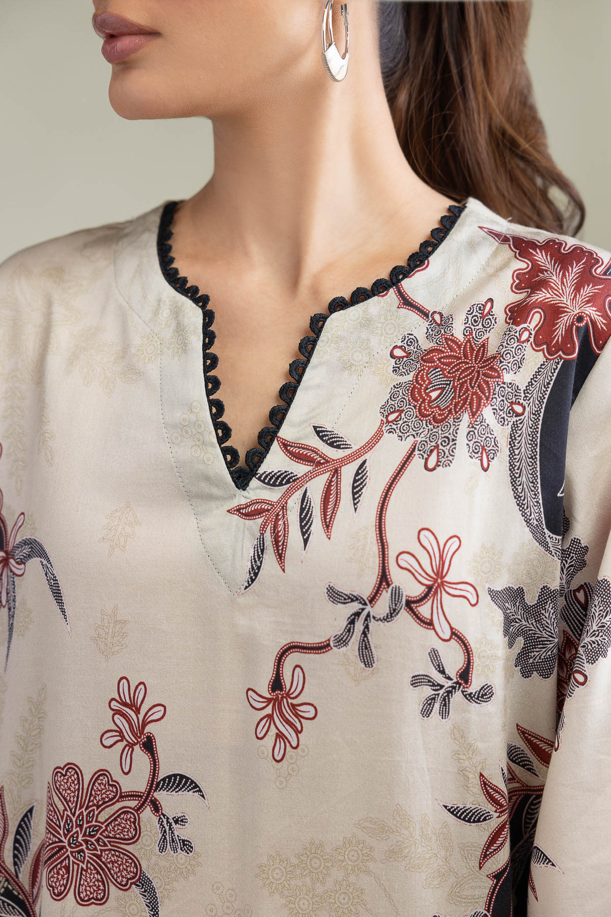 Embroidered Lawn Fabrics 3 Piece - 2-26-308-A-G1-VG