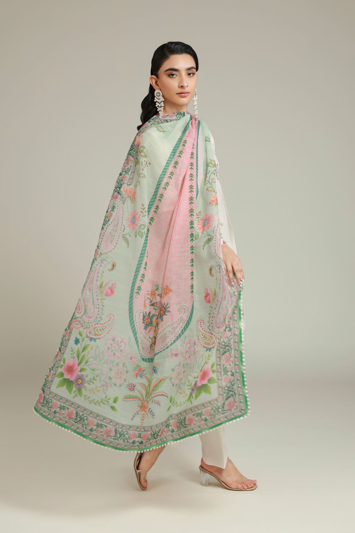 Embroidered Cambric Tailored 3 Piece - T-A33-26-109FF2-VG
