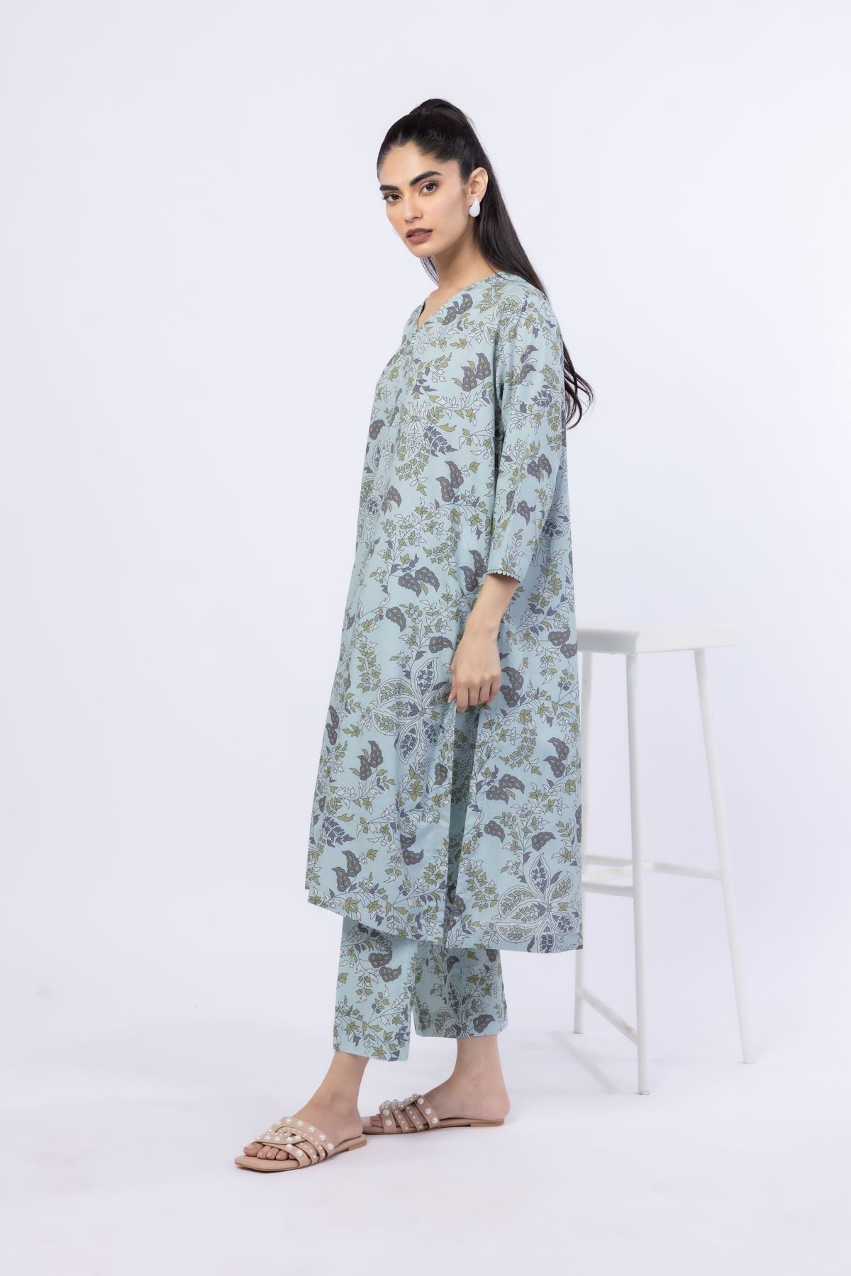 Printed Cotton Dobby Kurta - OTD4-EX25-10TA-VG
