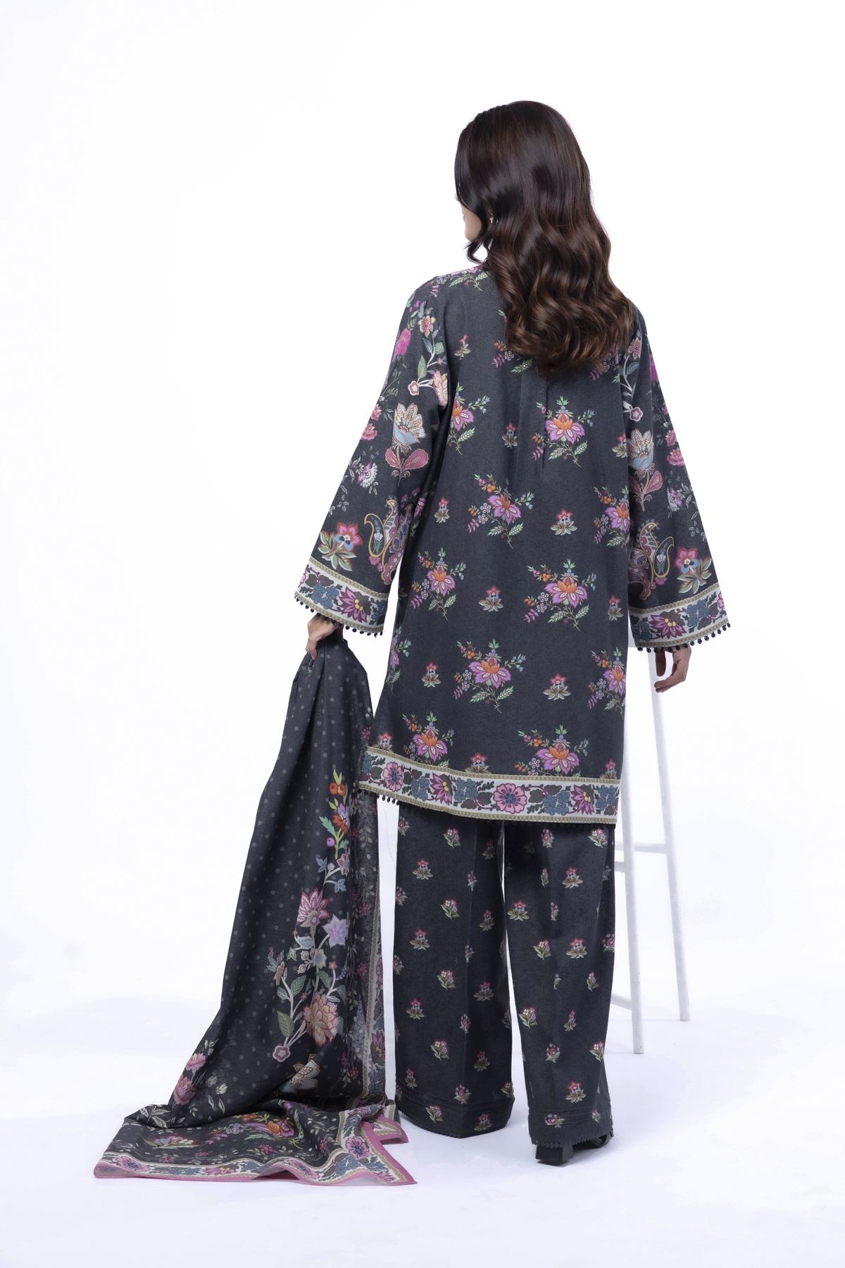 Printed Karandi Fabrics 3 Piece - KW33B-VG