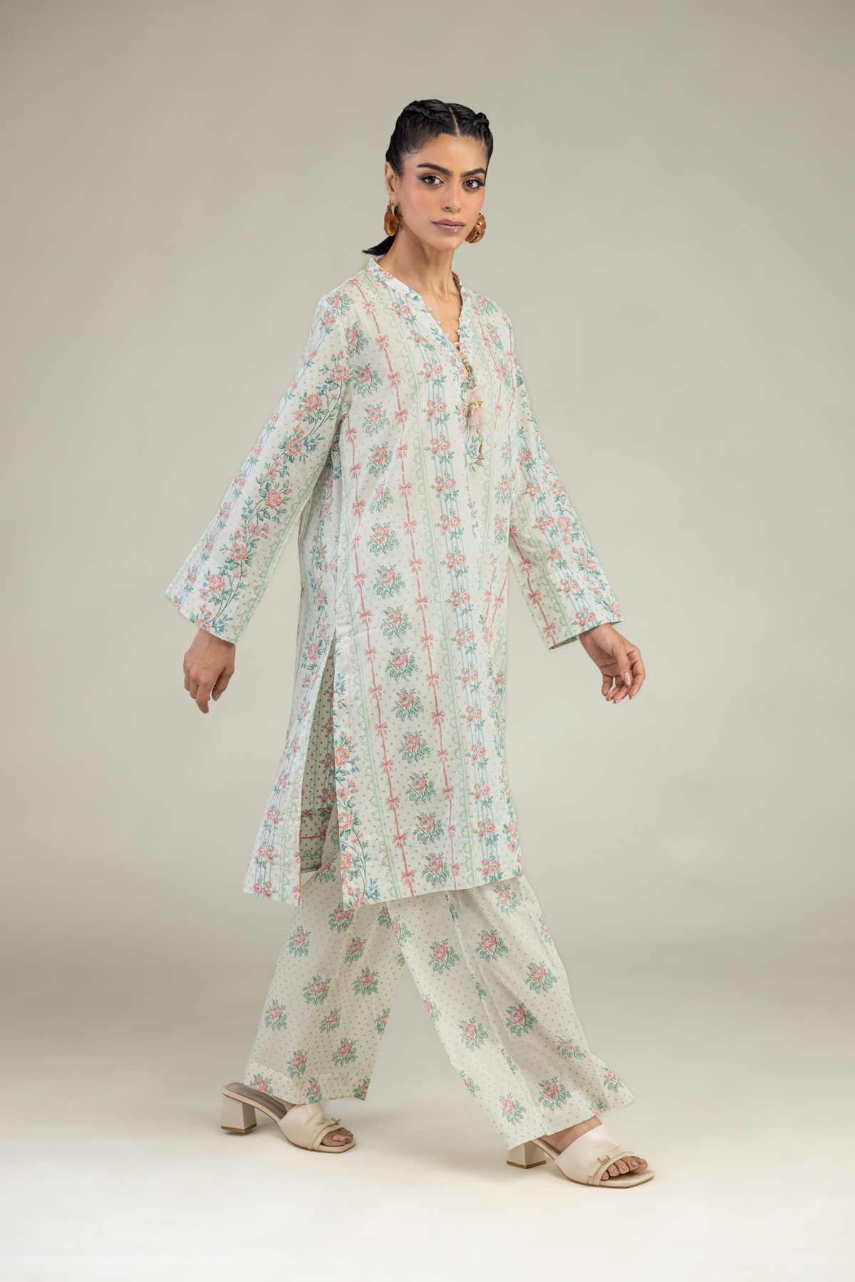 Printed Cambric Floral Cambric Pants - 1-26-236-A-C2-VG