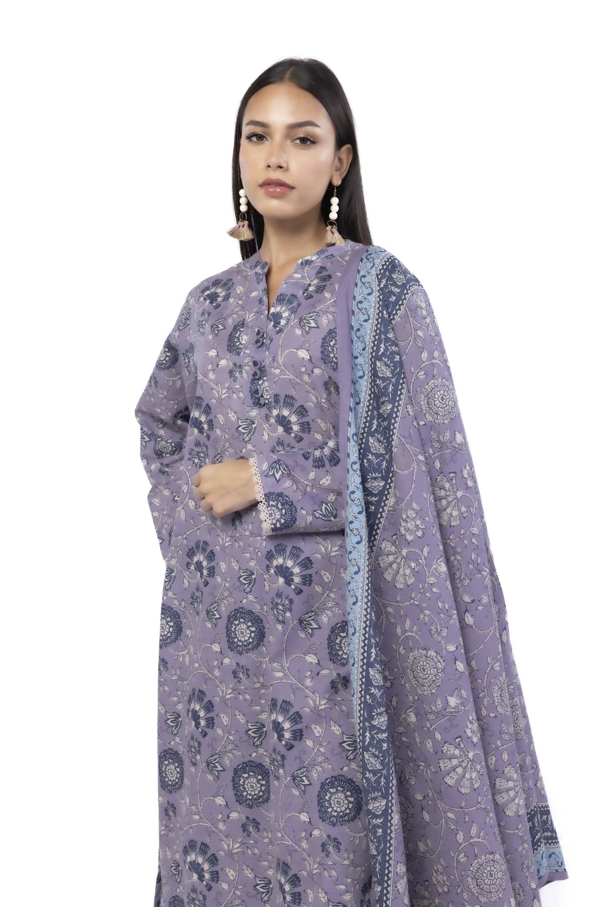 Printed Khaddar Fabrics 3 Piece - MT23A-VG