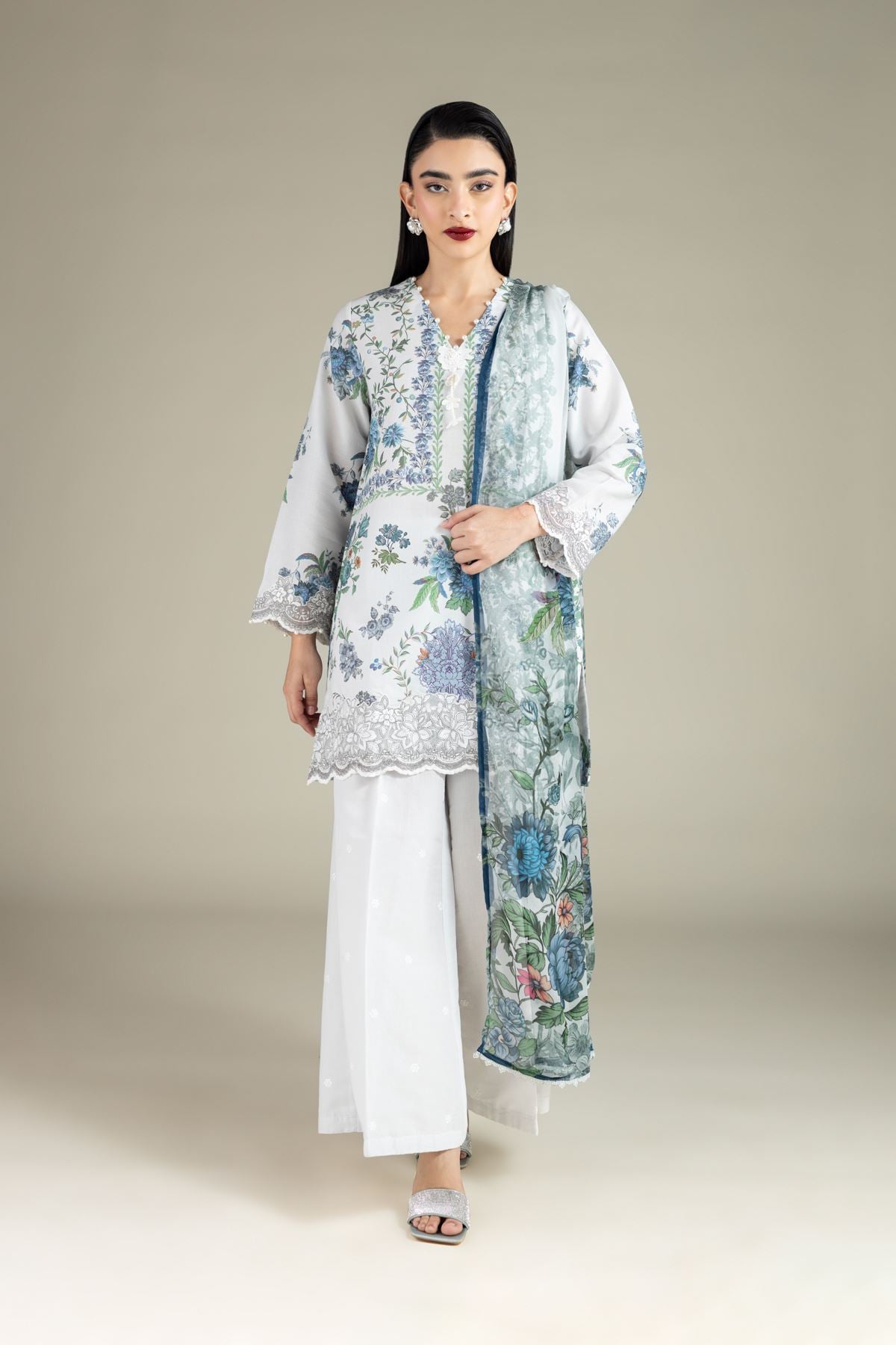 Embroidered Mesuri Pants - 1-26-126-A-A-VG