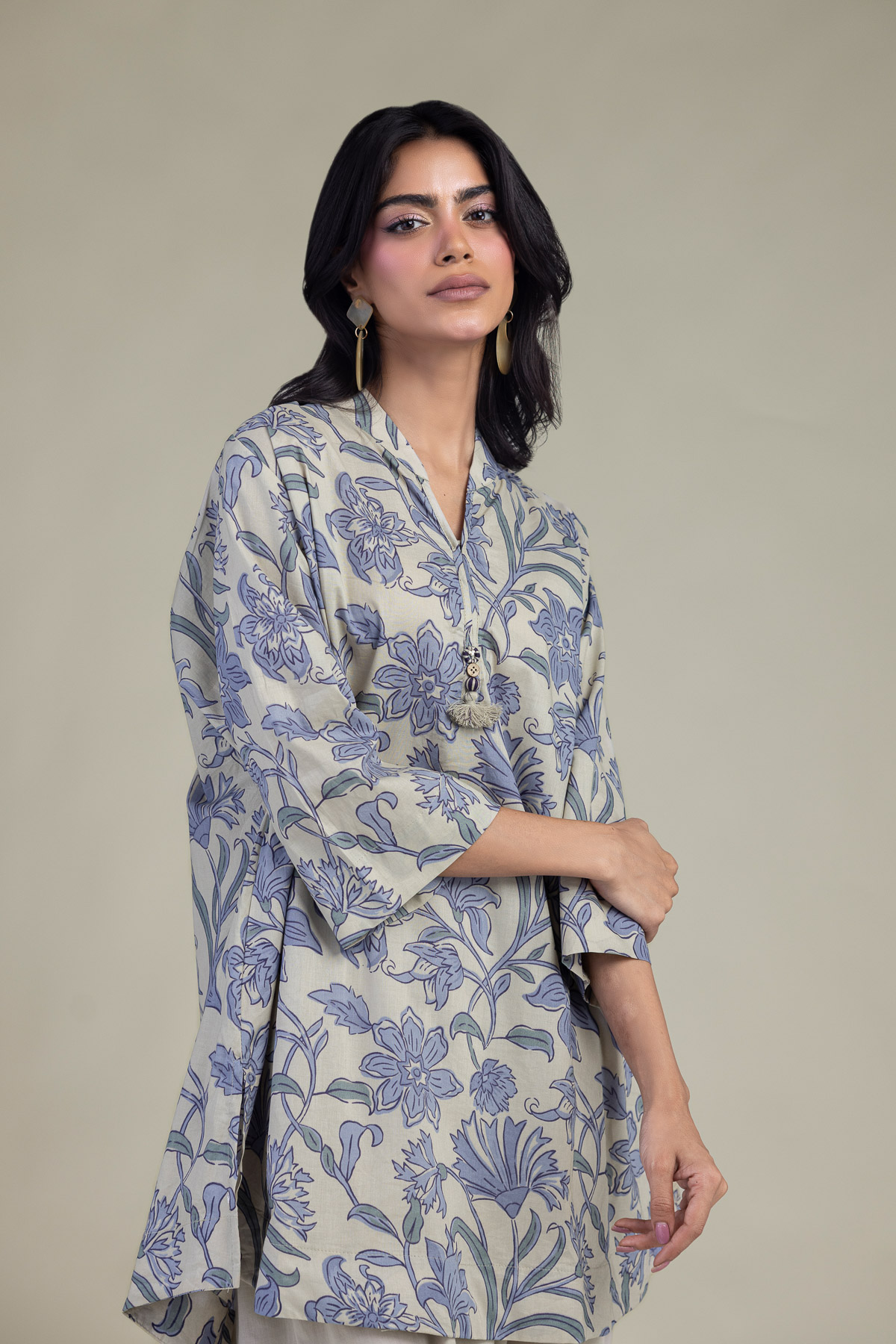 Printed Cambric Printed Cambric Kurta - B1-2-26-106-A-C-VG