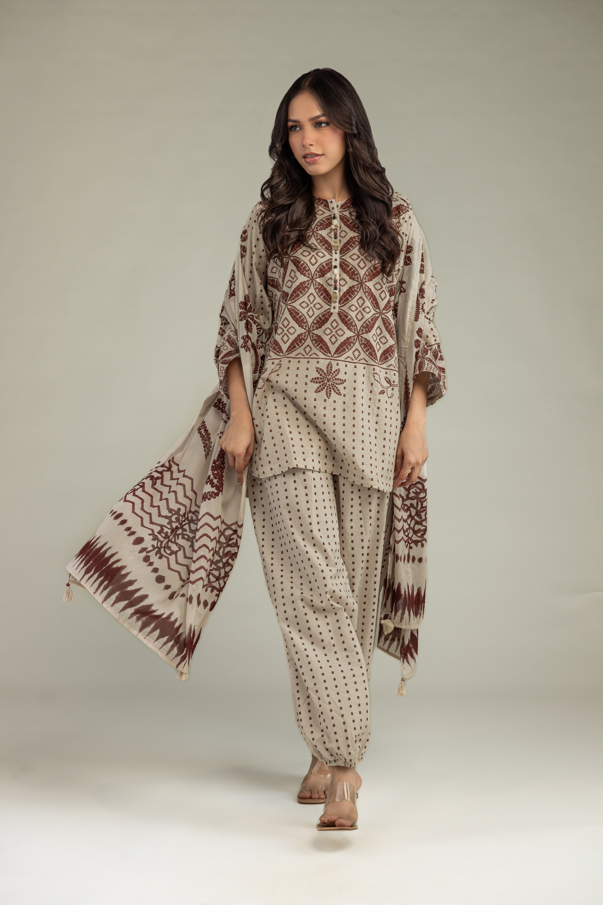 Printed Voile Voile Printed Dupatta - 1-26-220-B-E1-VG