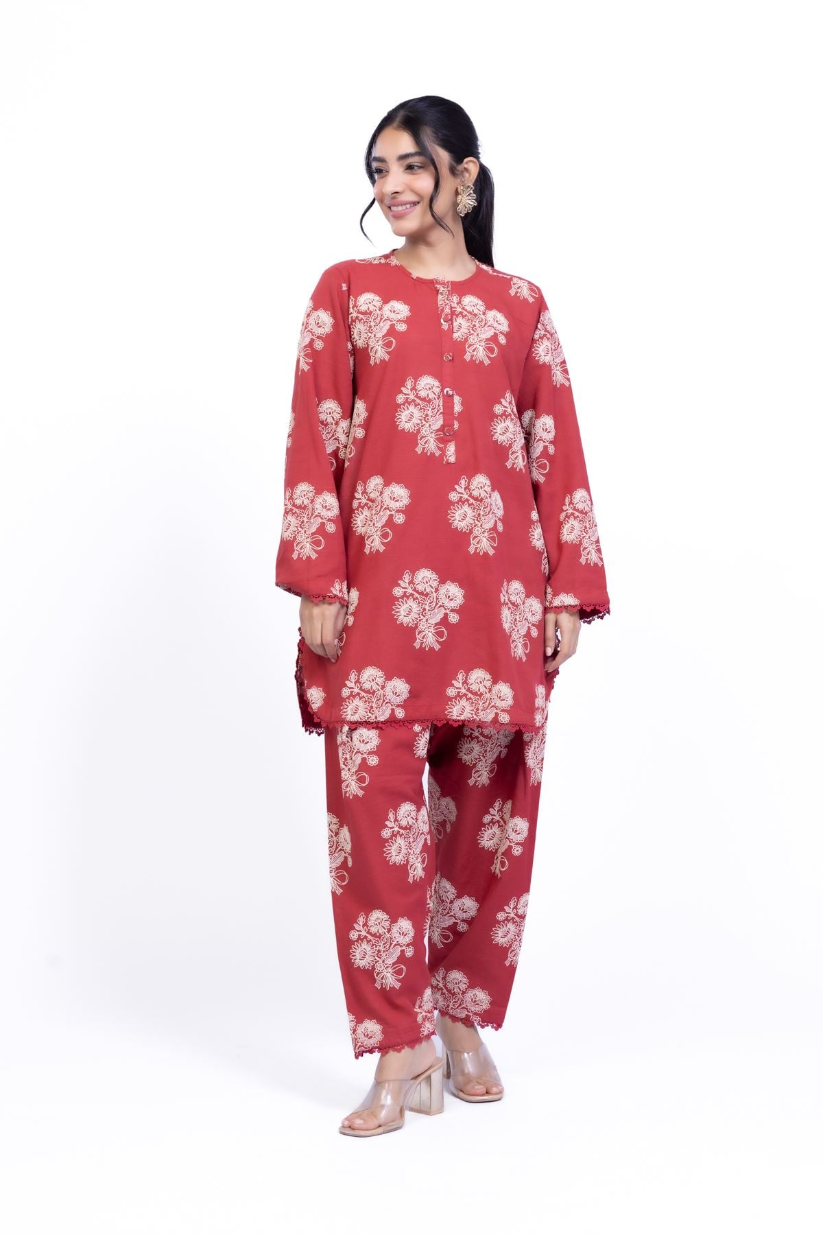 Printed Khaddar Shalwar - 25-08-11E15-07TB-VG