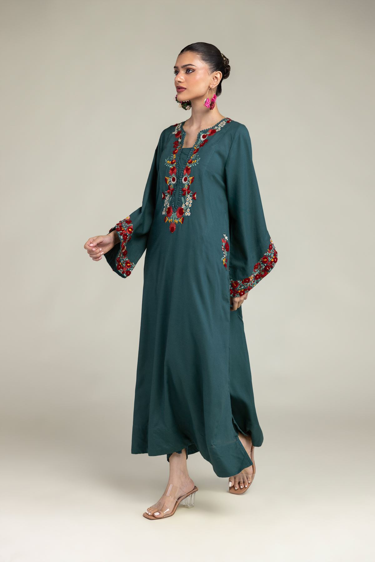 Embroidered Raw Silk Raw Silk Shalwar - 1-26-203-A-H1-VG