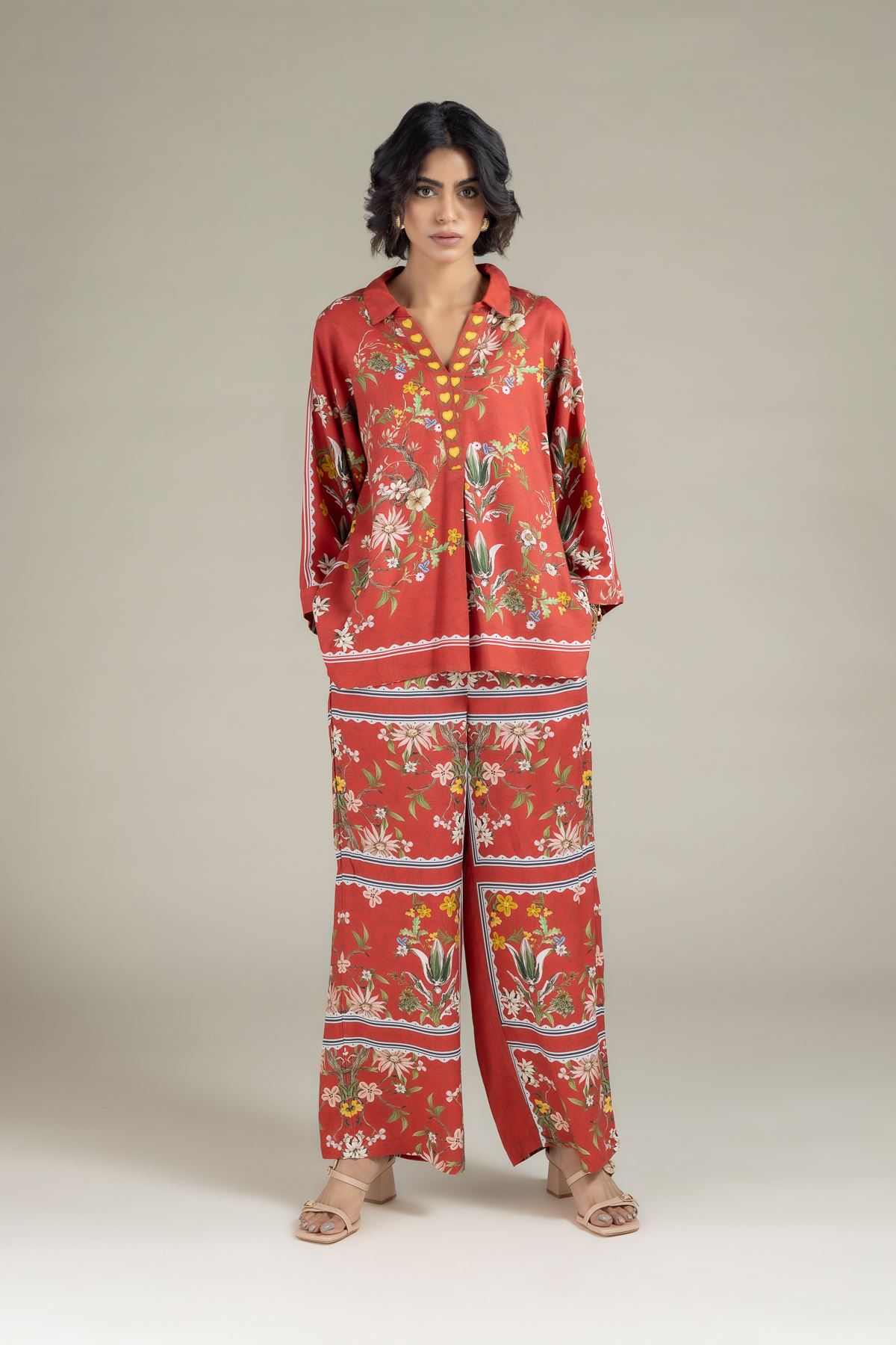 Printed Viscose Crepe Trousers - 25-08-12E8-06SA-VG