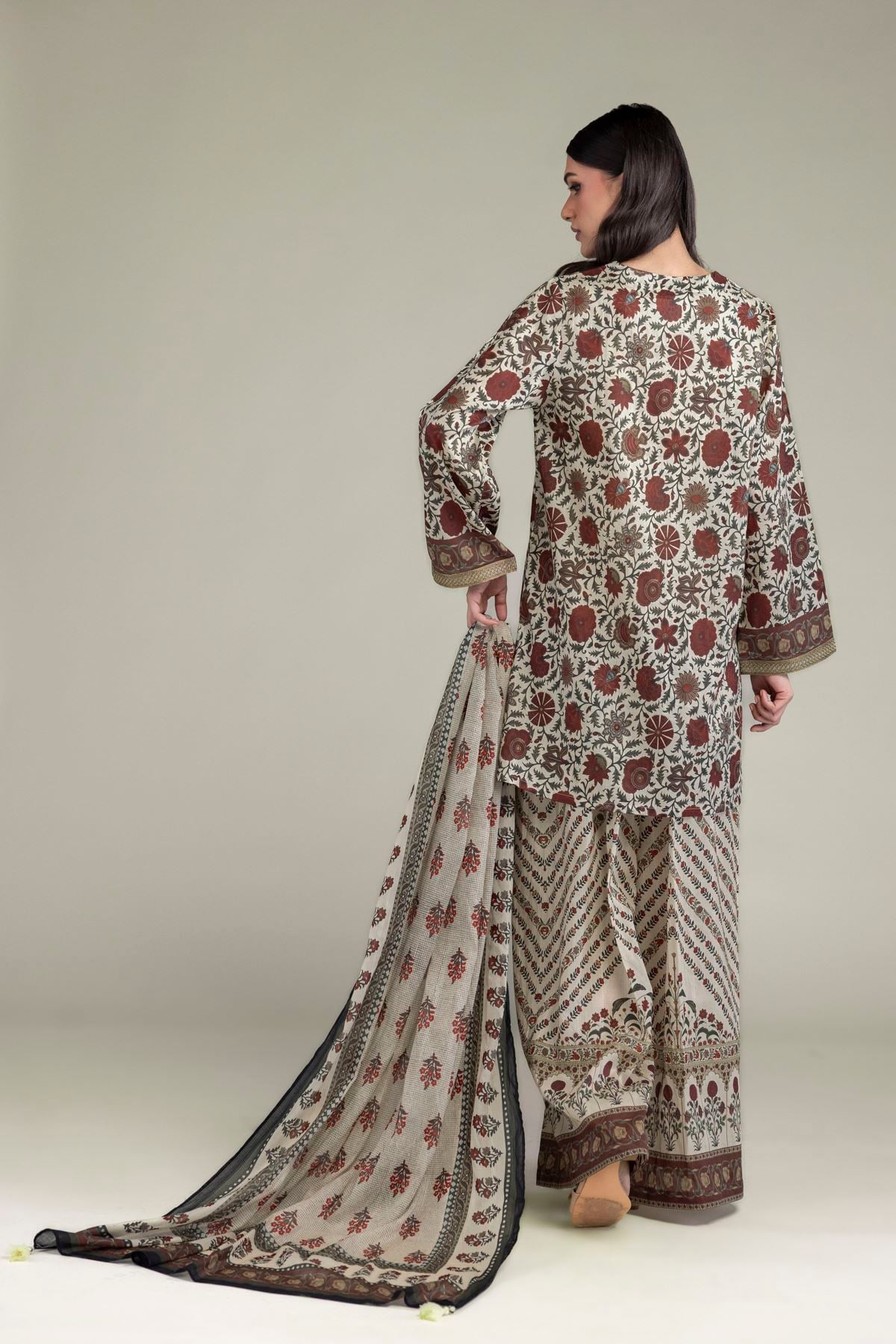 Embroidered Textured Lawn Tailored 3-Piece Lawn - 1-26-102-A-F-VG