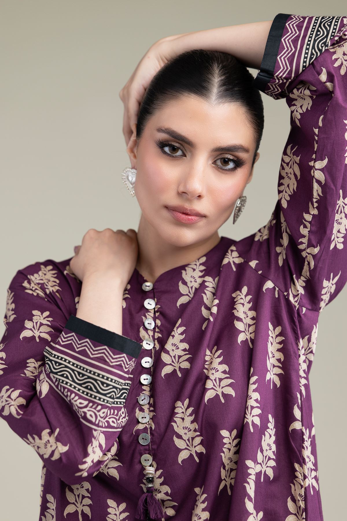 Printed Cambric Short Cambric Kurta - 1-26-238-A-J1-VG