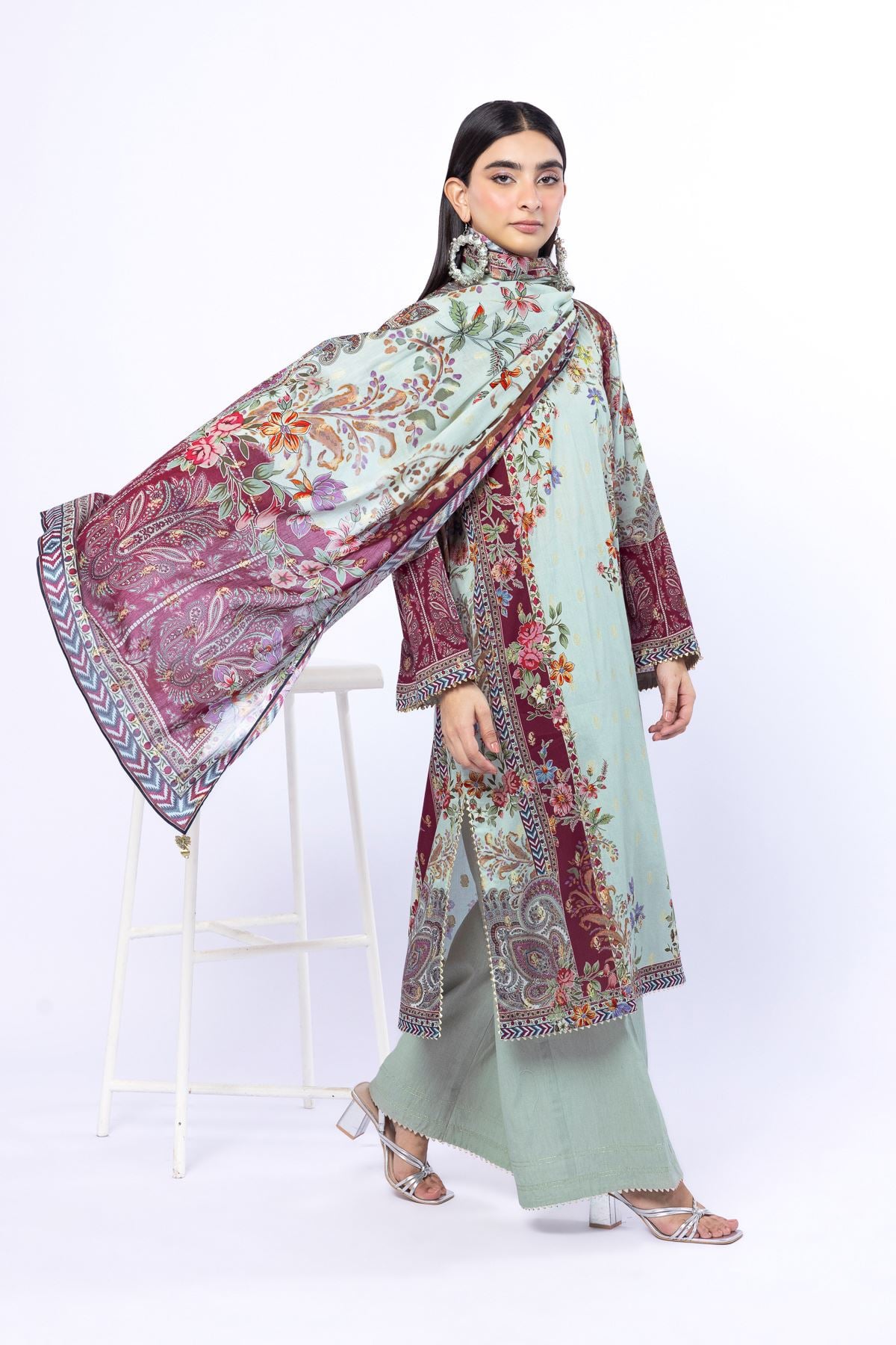 Printed Jacquard Fabrics 3 Piece - A33-26-108FD-VG