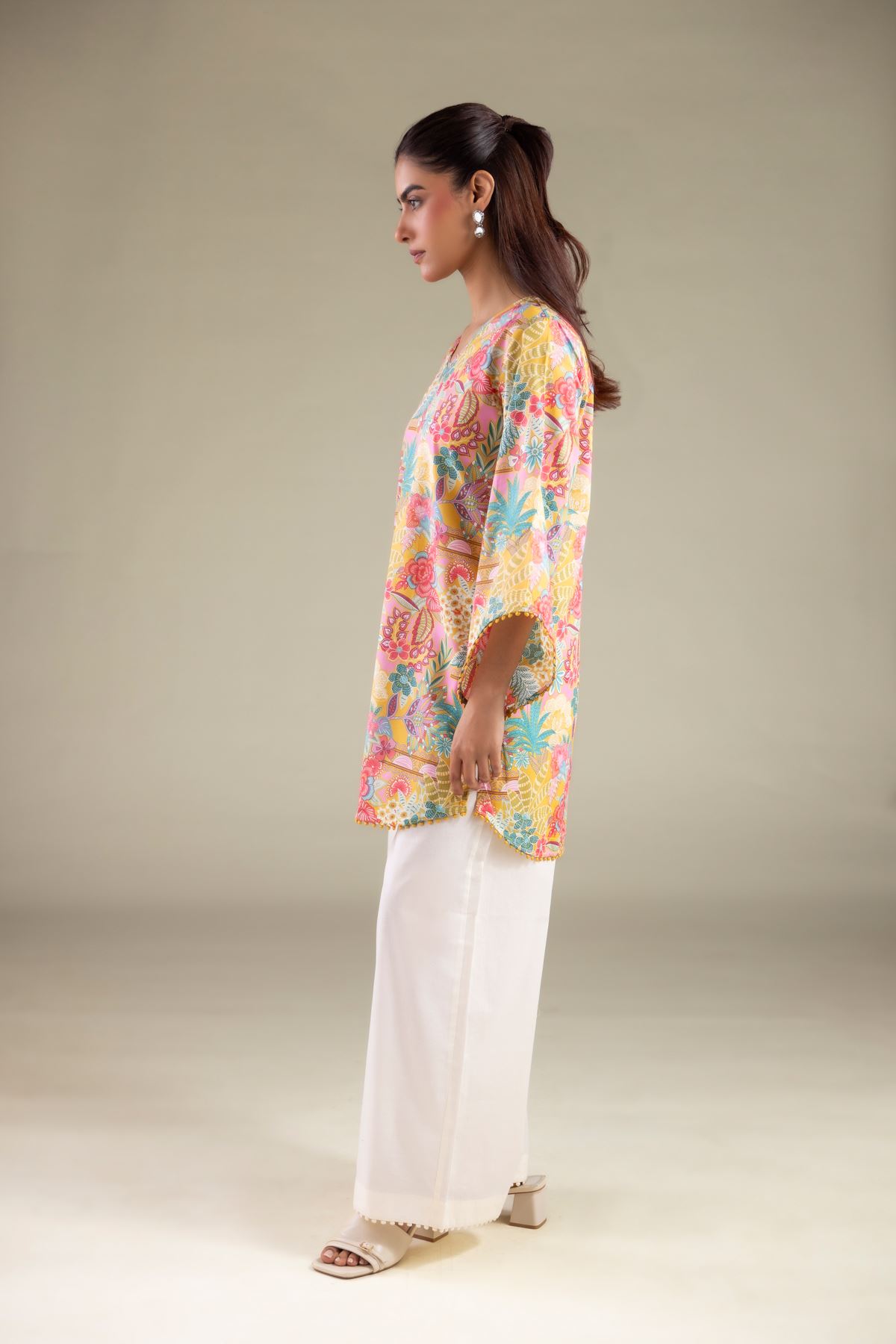 Printed Cambric Summer Solid Pants - 1-26-104-A-A-VG