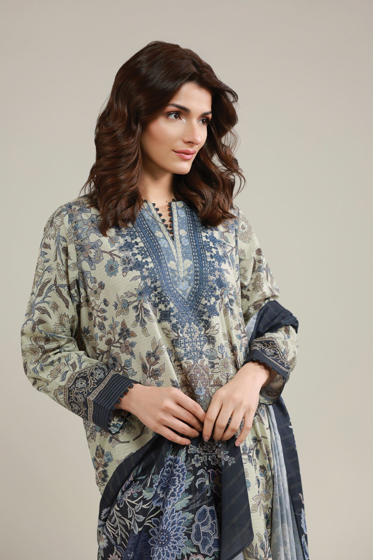 Printed Messuri Tailored 3 Piece - 1-26-103-A-A-VG
