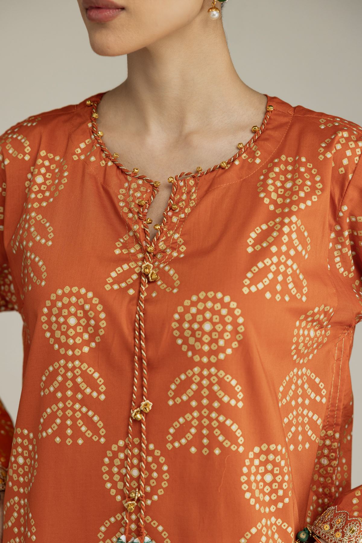 Embroidered Cambric Cambric 3-Piece Co-ord - 12-26-116-F-E-VG