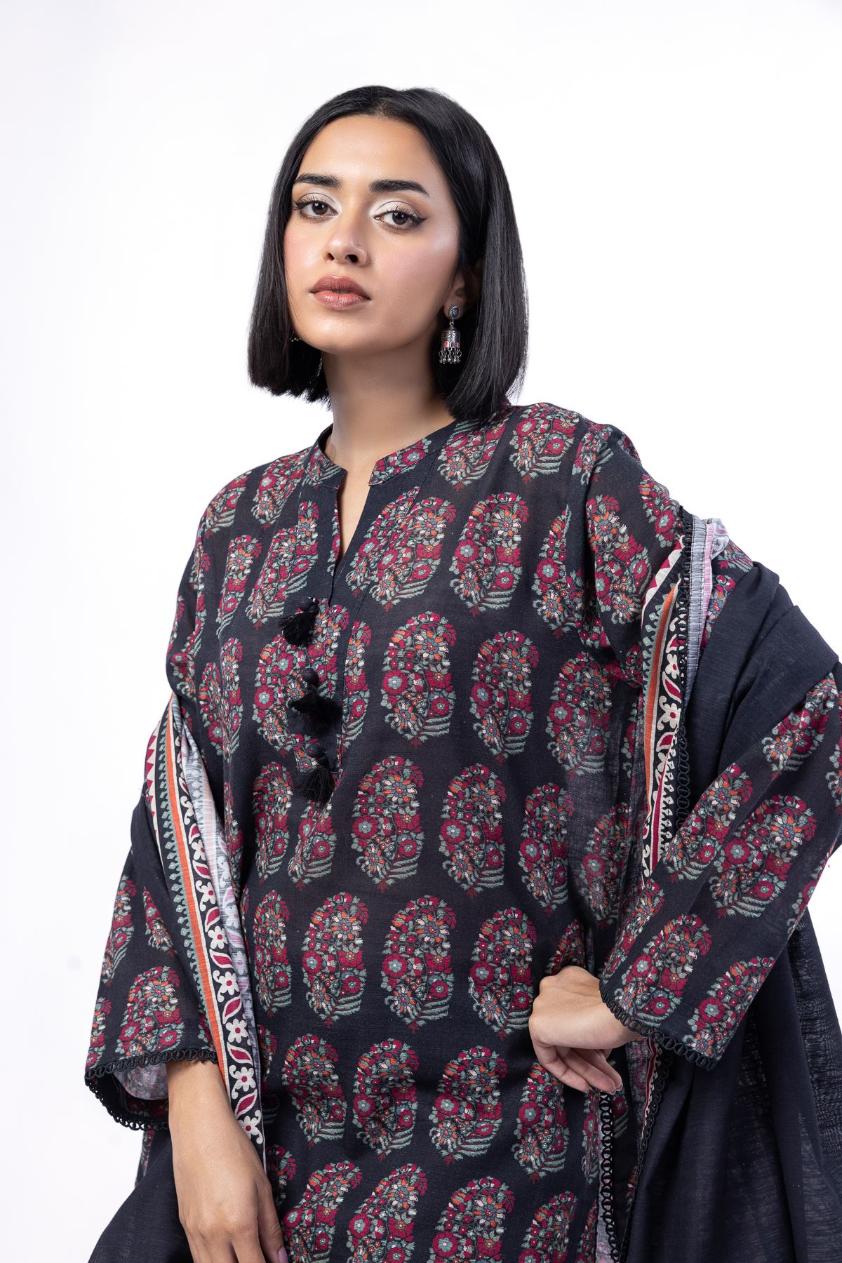 Printed Light Khaddar Fabrics 3 Piece - LKW23A-VG