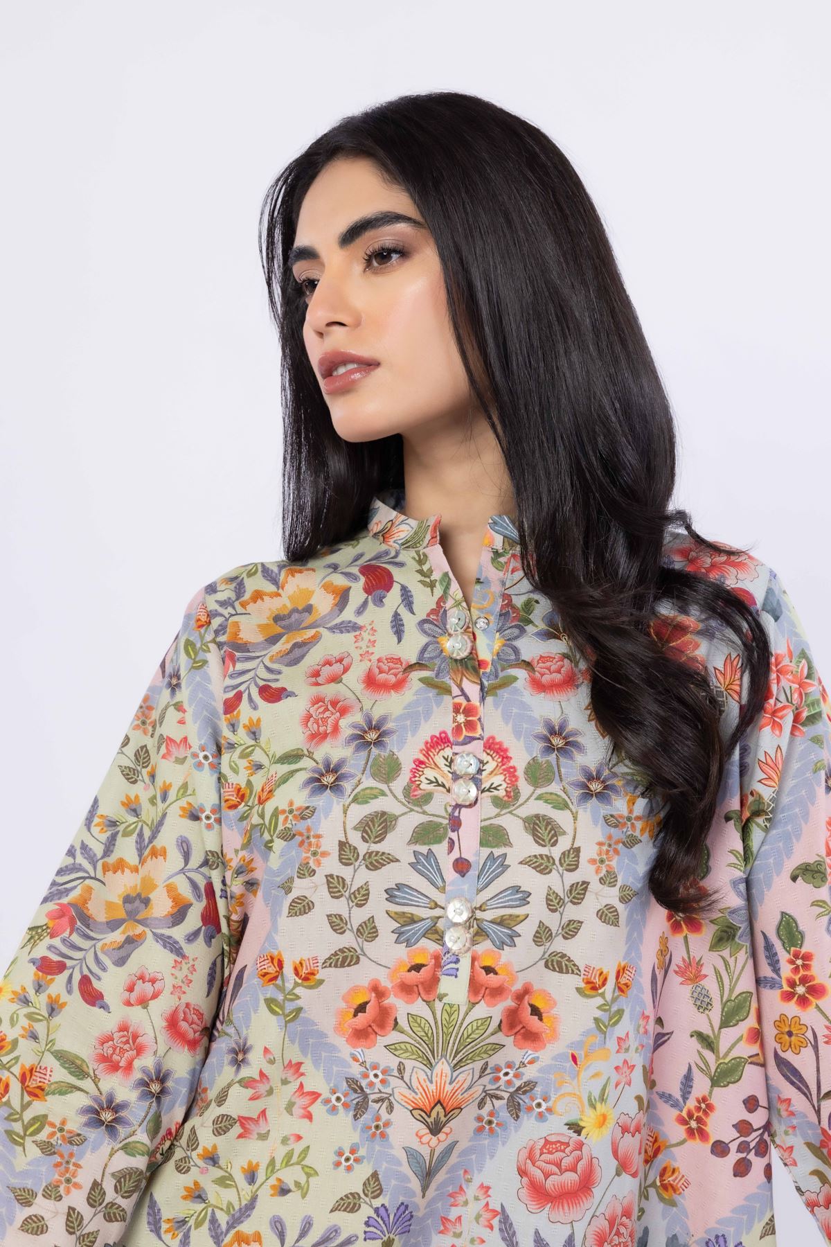 Printed Cotton Dobby Kurta - 25-09-10E4-10TB-VG