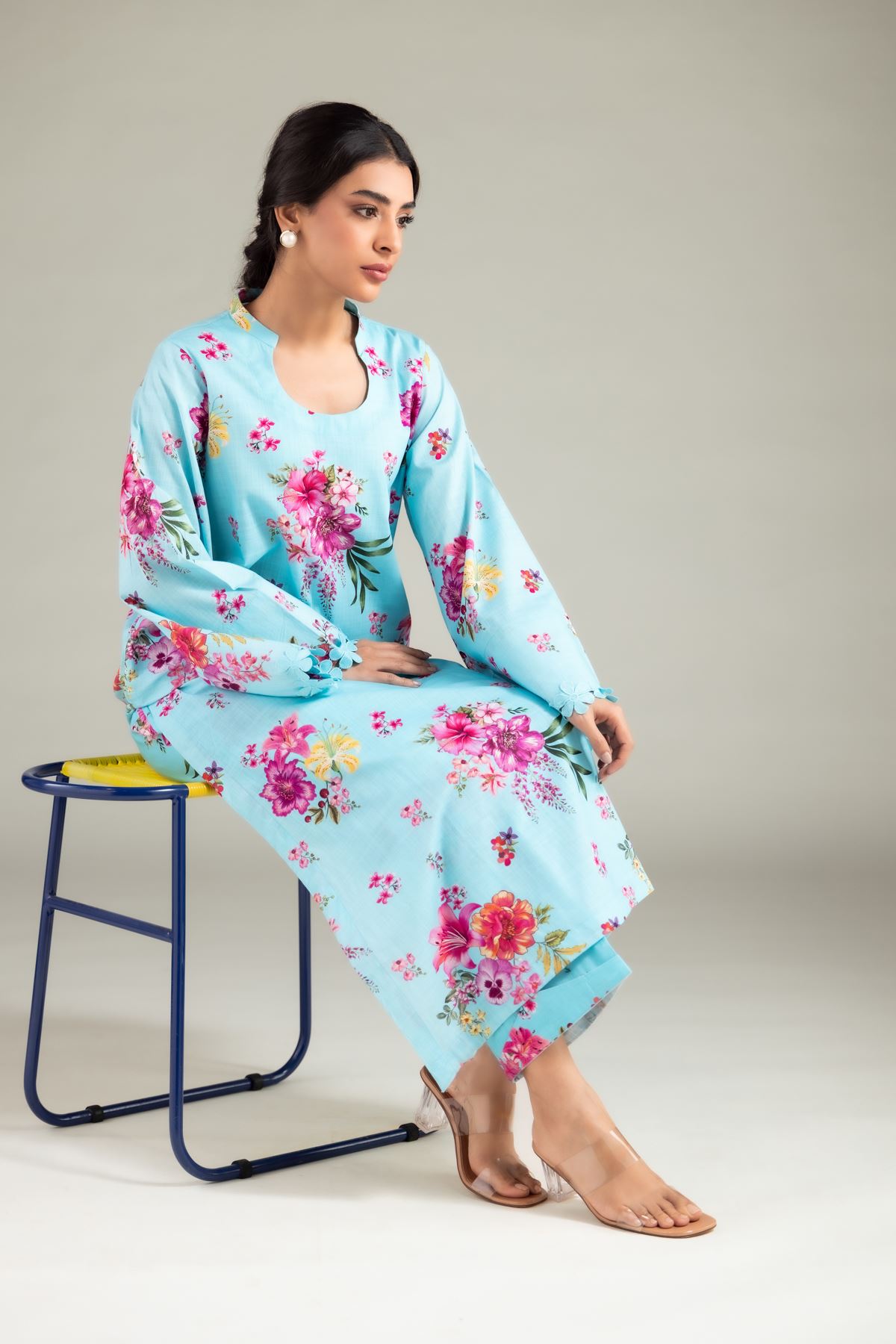Printed Textured Cotton Kurta - 25-00-X2-08TB-VG