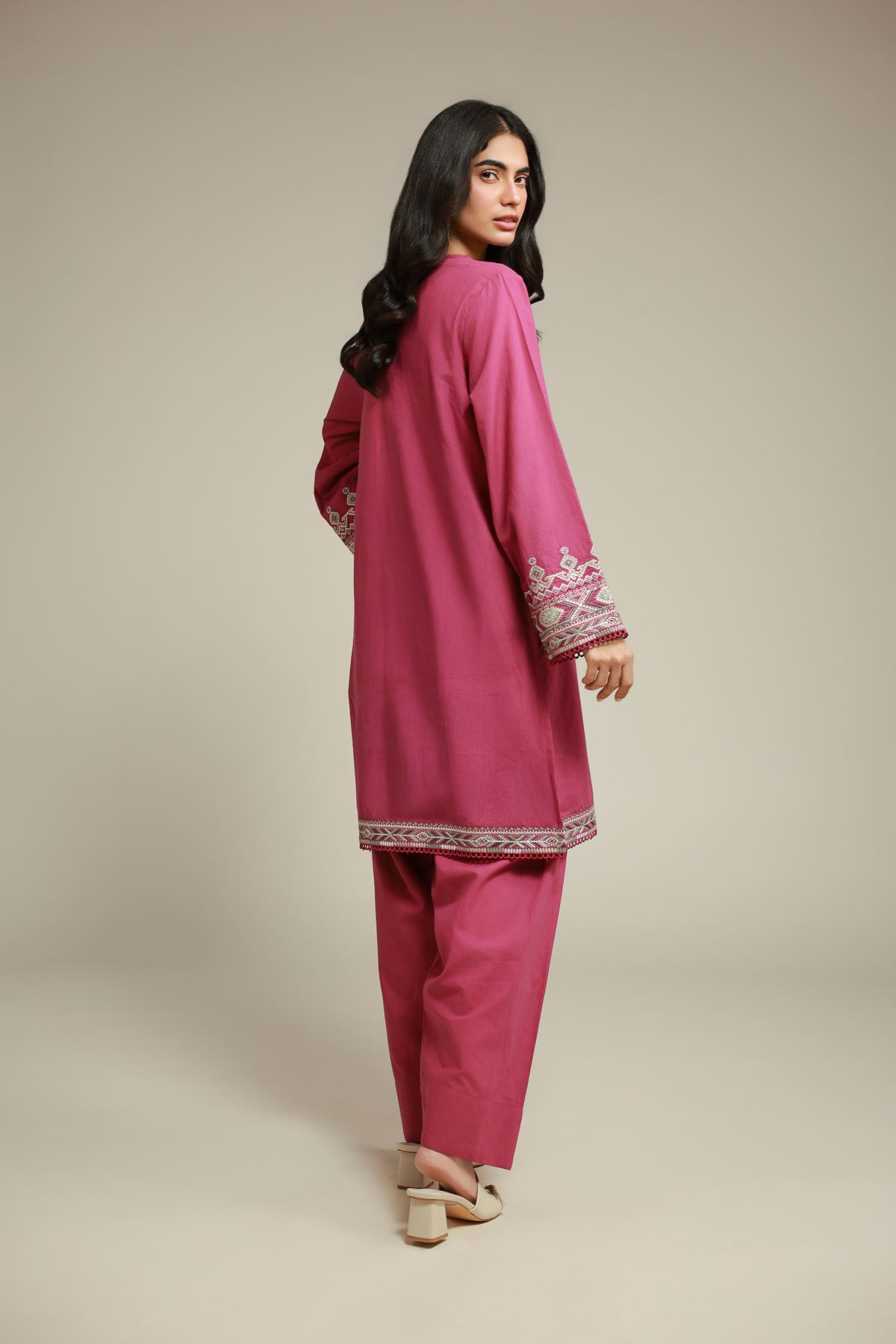 Embroidered Cambric Fabrics 2 Piece | Top and Bottom - A112-26-122EB2-VG