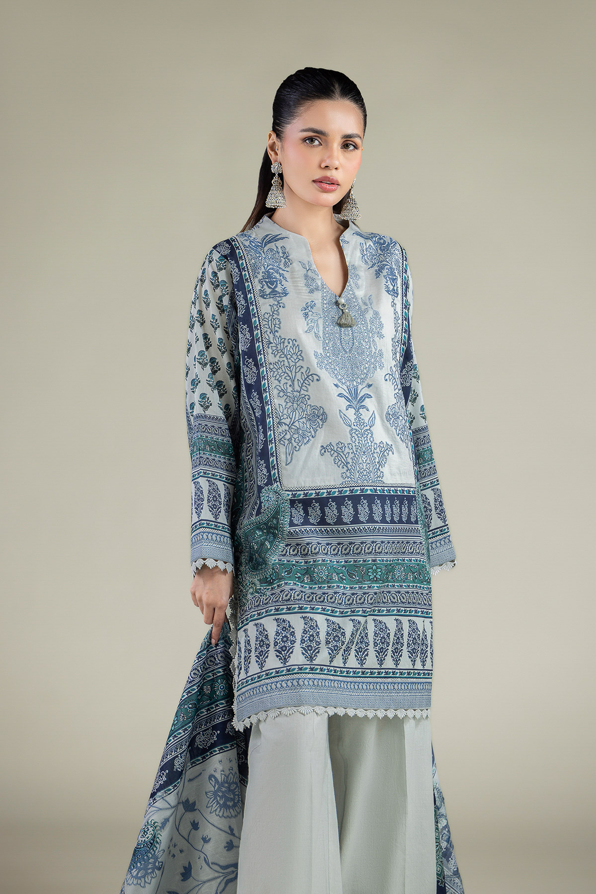 Printed Jacquard Fabrics 3 Piece - T-A33-26-207FD1-VG