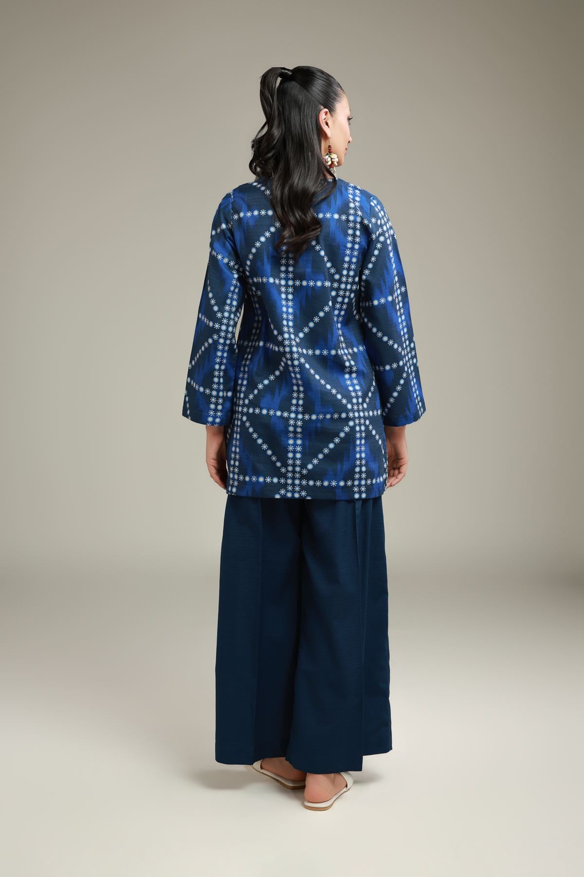 Embroidered Cotton Dobby Blue Cotton Kurta - 8-26-202-A-D1-VG