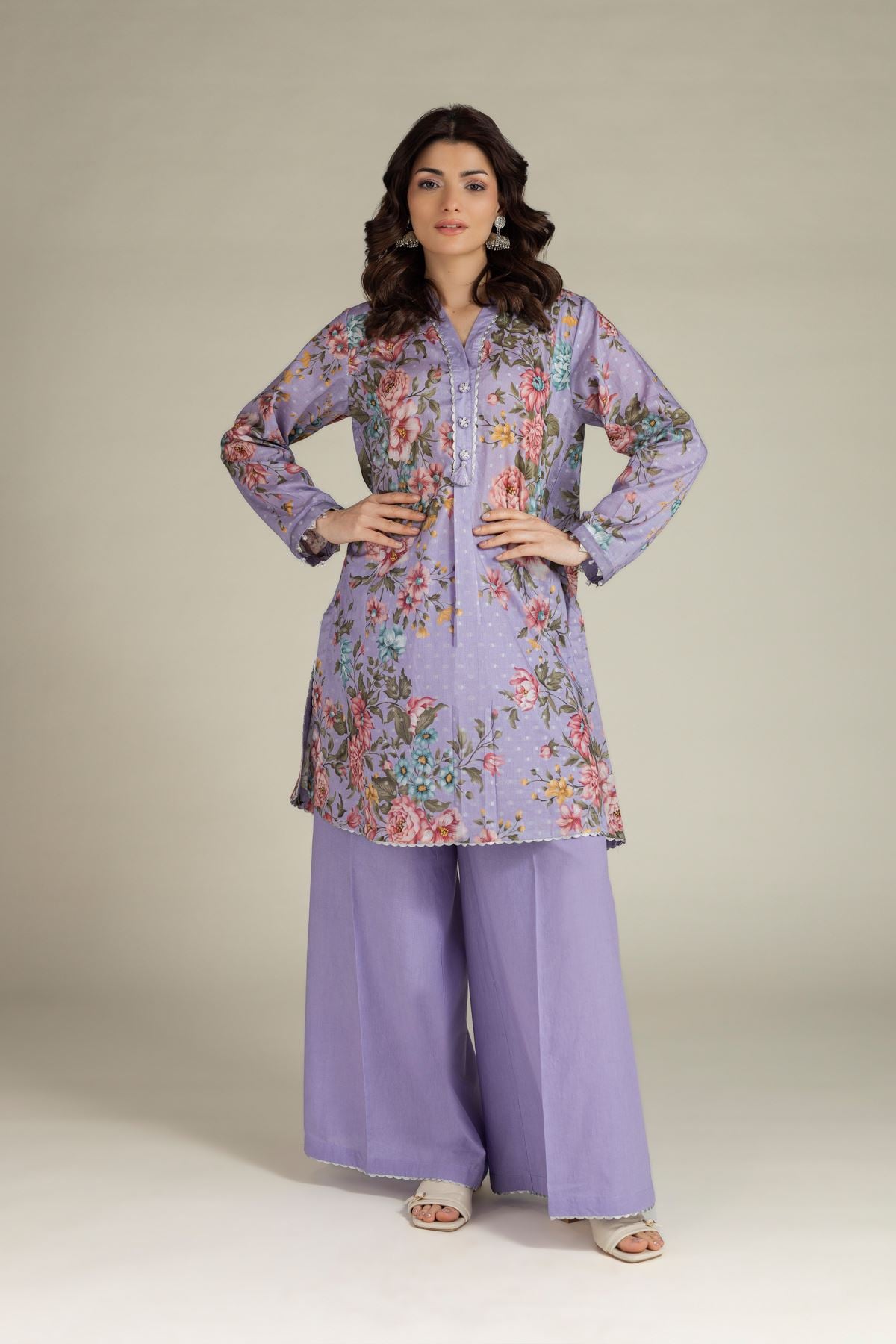 Printed Jacquard Fabrics 2 Piece | Top and Bottom - 1001944755