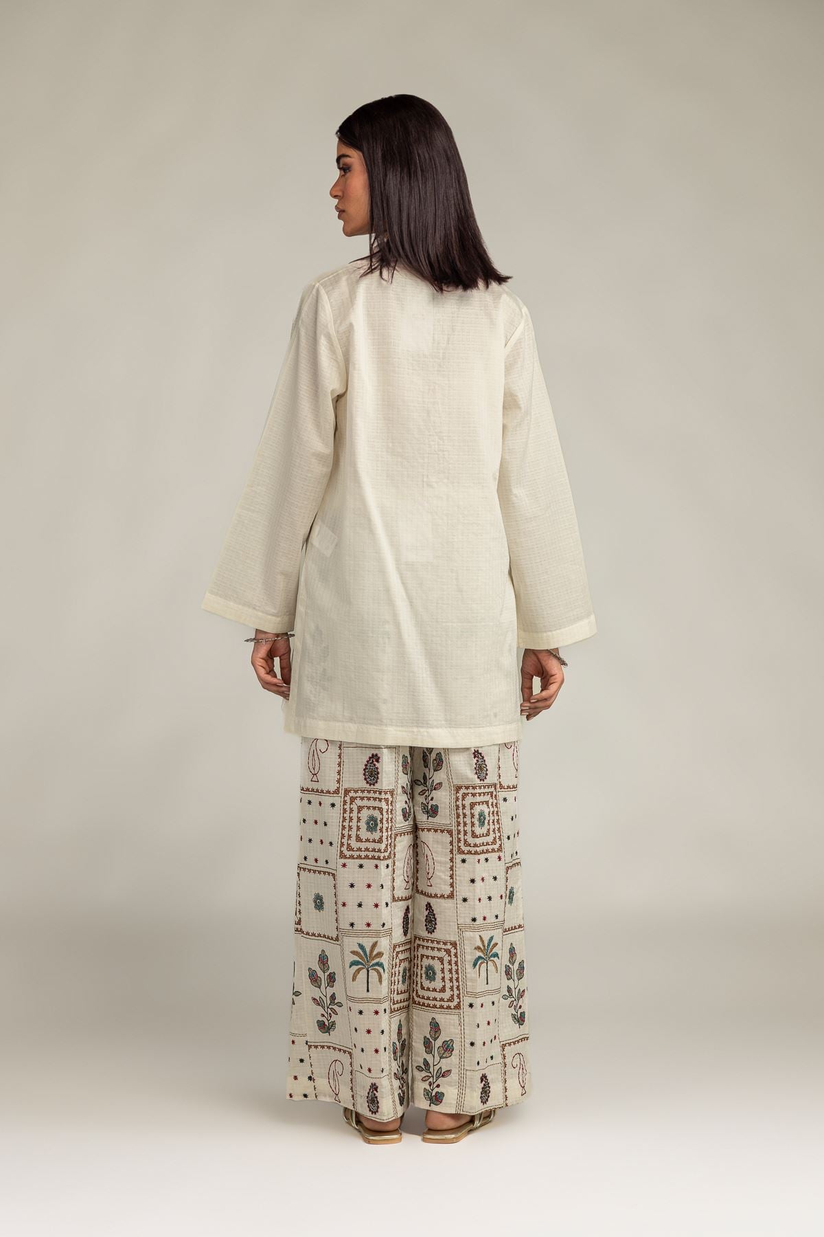 Embroidered Cotton Dobby Cotton Dobby Kurta - 12-26-301-B-D1-VG