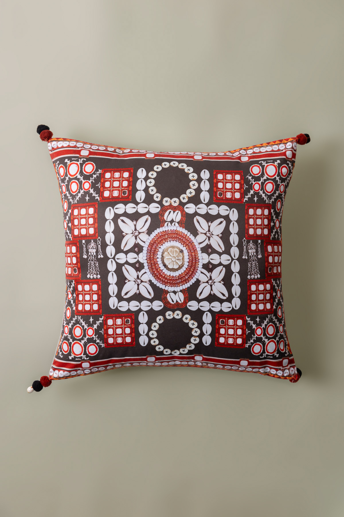 Printed Poly Sateen 16x16in Cushion Cover - 2-26-202-A-D-VG