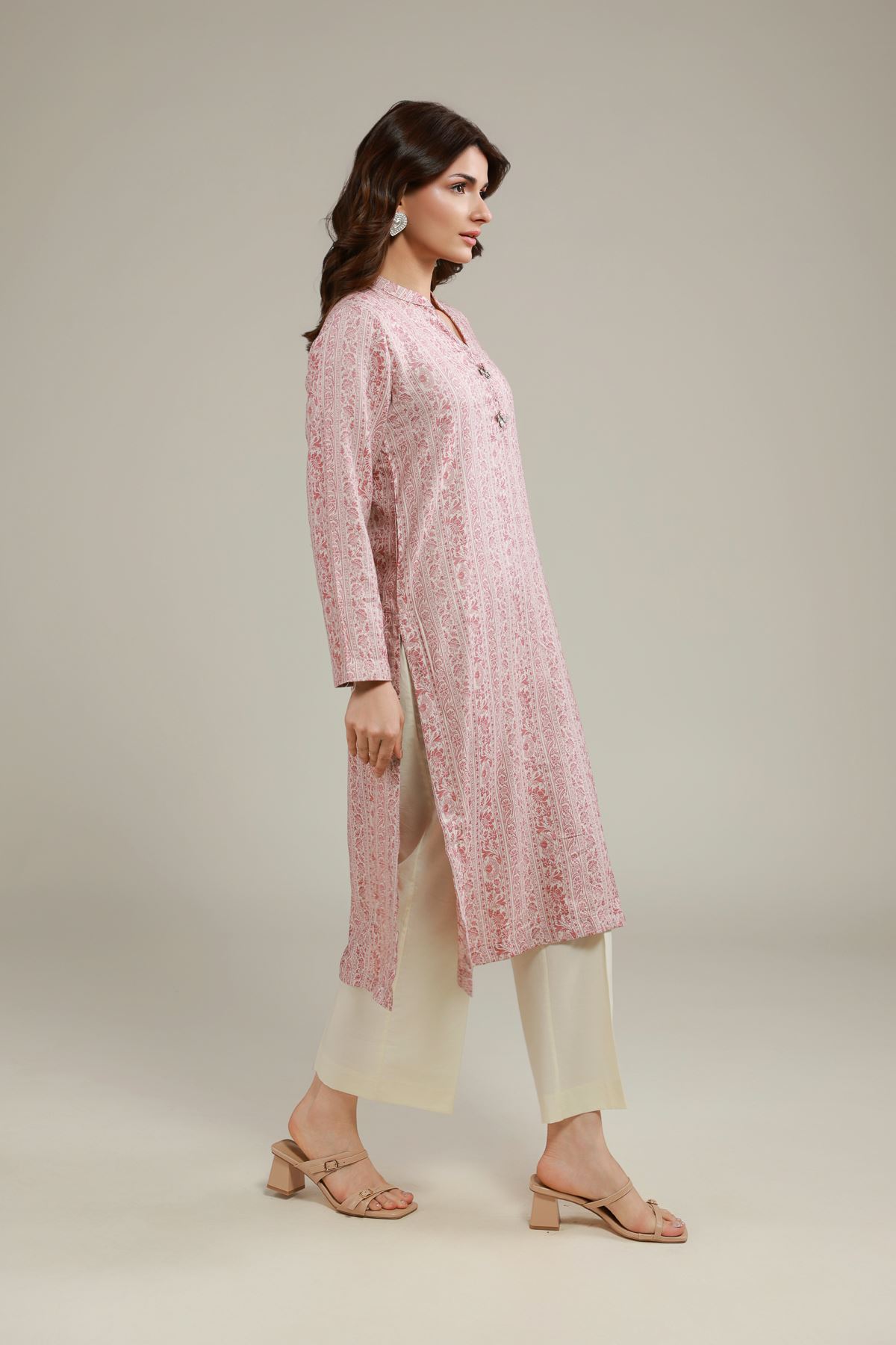 Dyed Jacquard Kurta - 25-10-11E12-03TB-VG