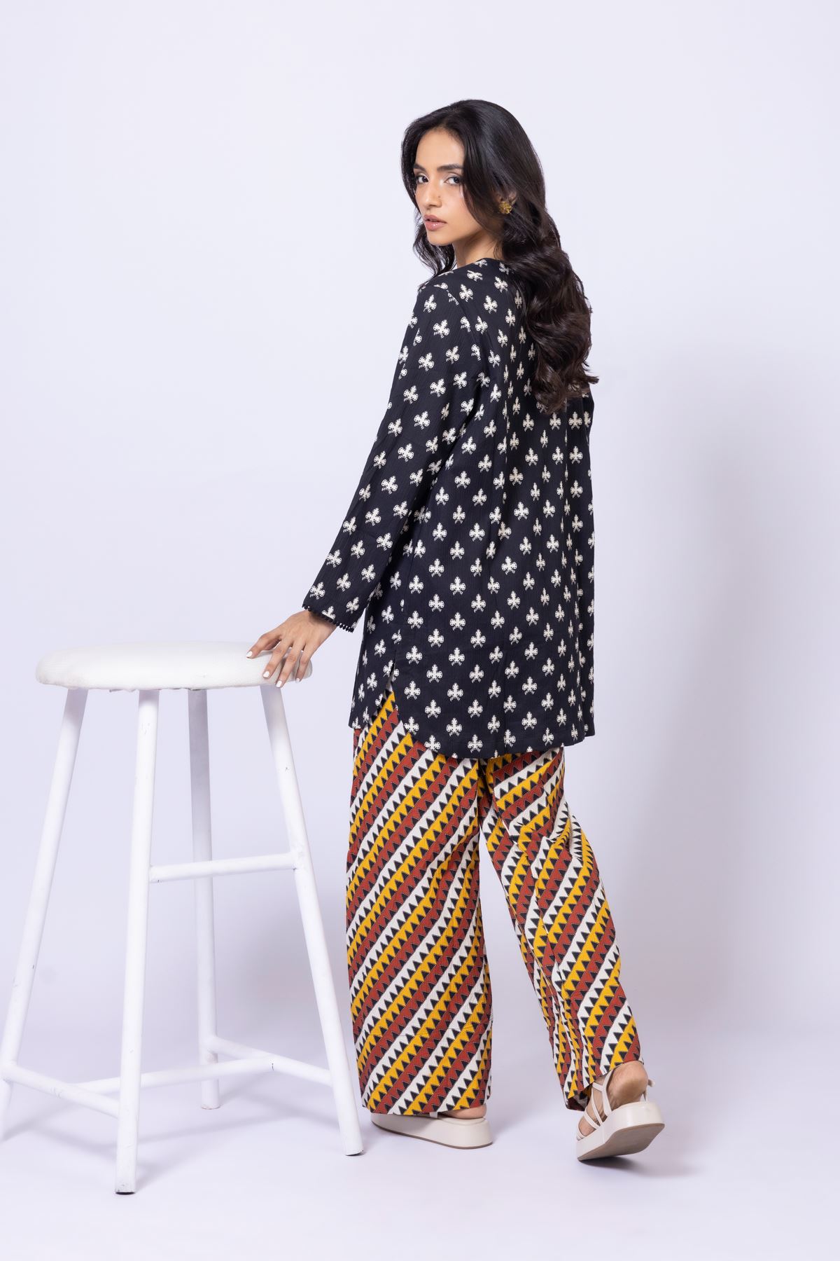 Printed Cotton Crinkle Kurta - 25-10-11E4-04TB-VG
