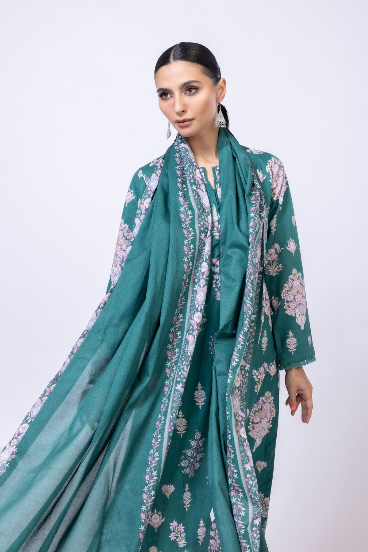 スペシャル DEAD STOCK OLD hand print Pakistan Buy Dupatta | 0.0 N/A | OTD4-EX23-06SA-VG_MULTI | Khaadi Pakistan