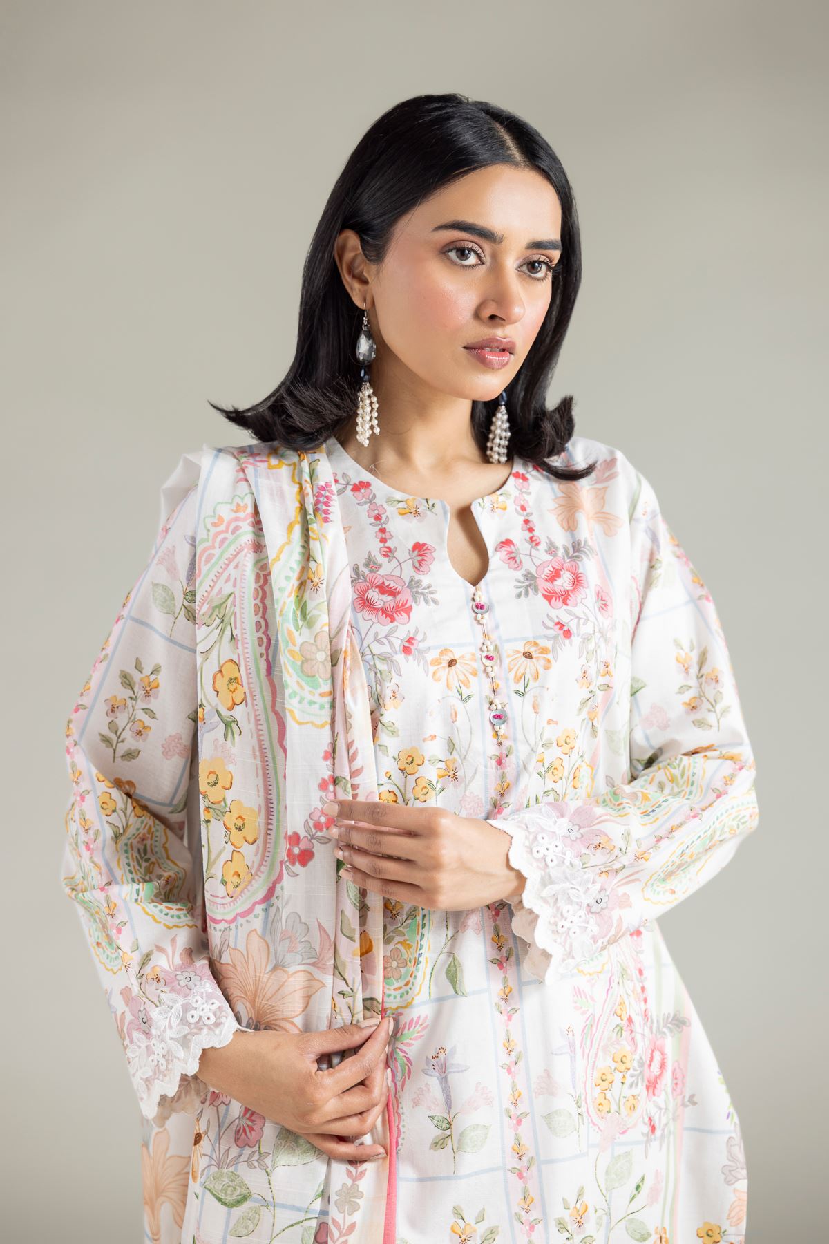 Embroidered Textured Lawn Tailored Lawn Set - 1-26-142-A-F-VG