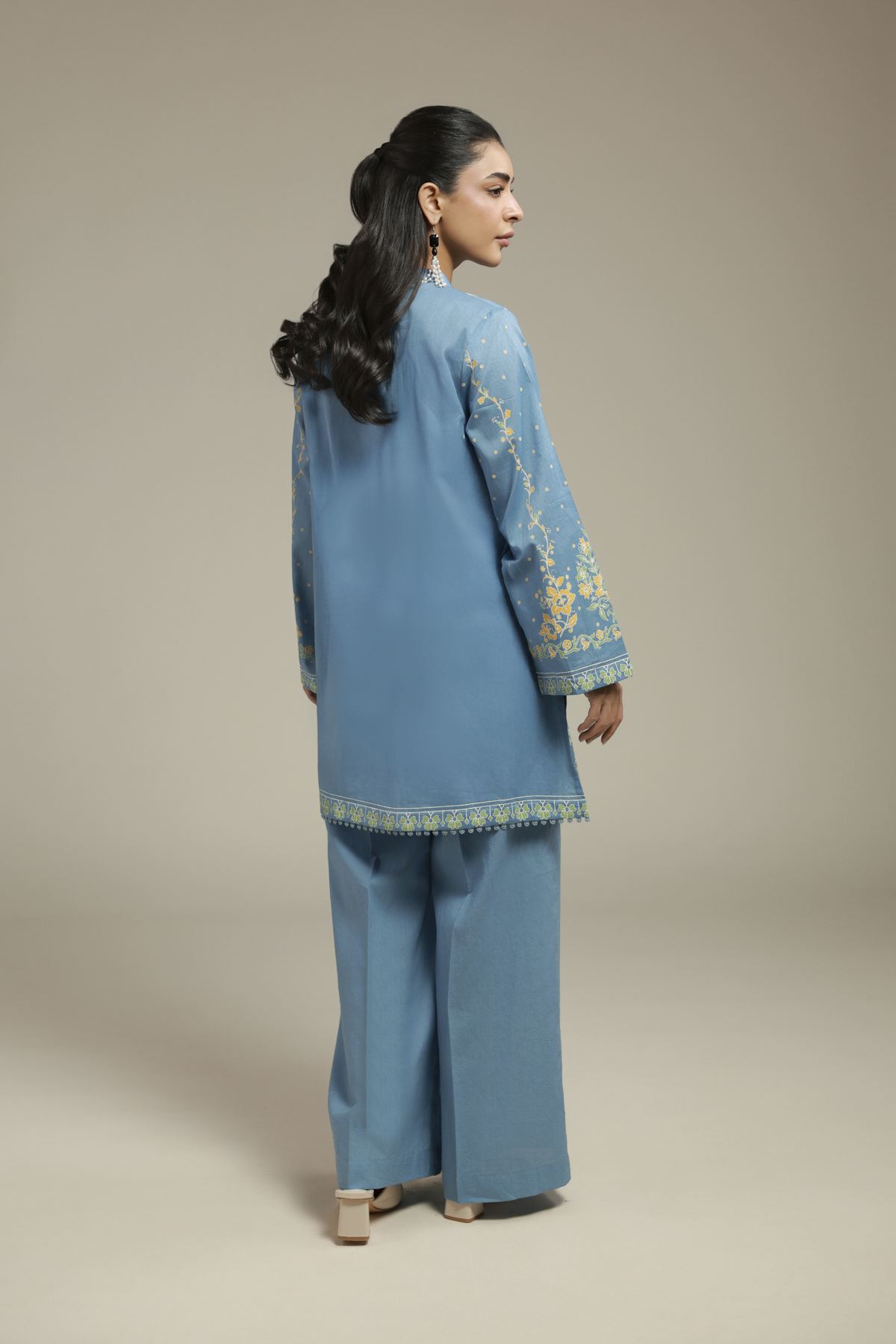 Printed Cambric Blue Tailored Set - T-A22-26-124FC1-VG