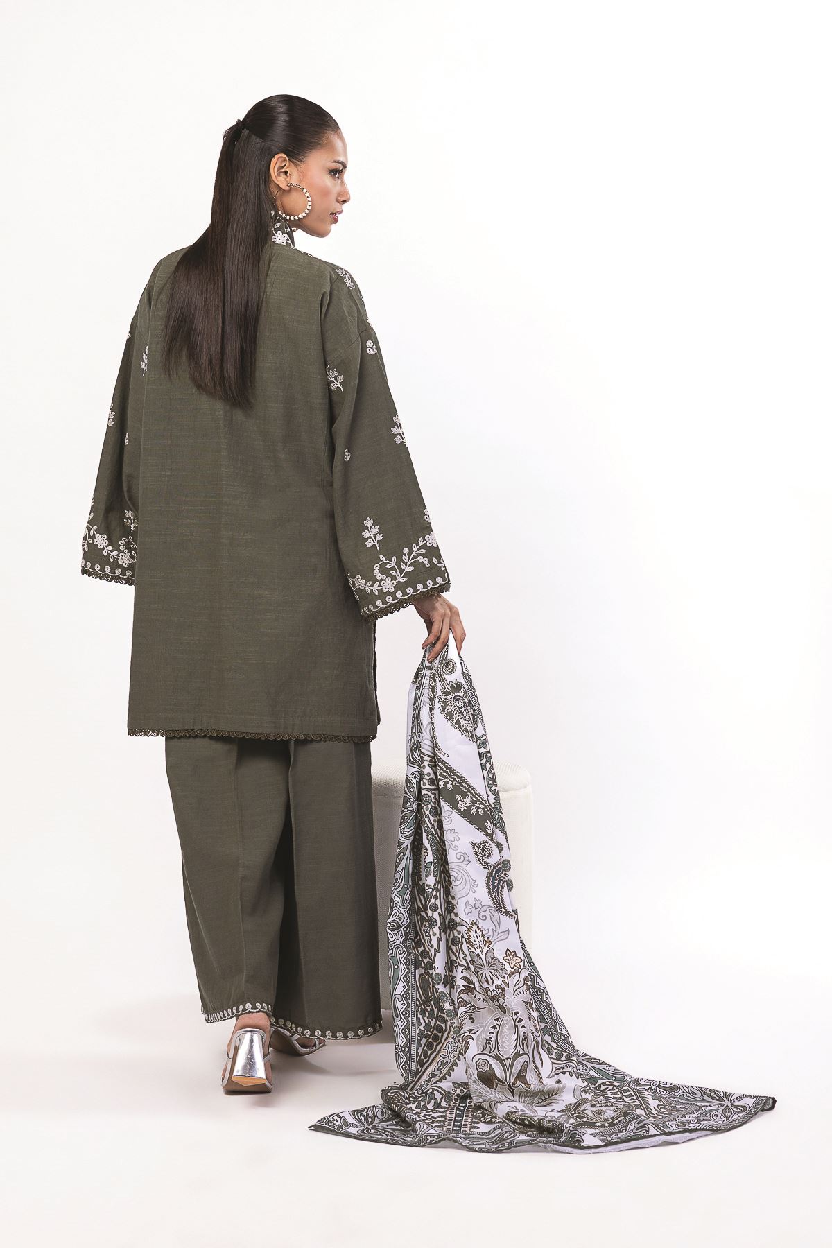 Embroidered Khaddar Fabrics 3 Piece - 1001908470