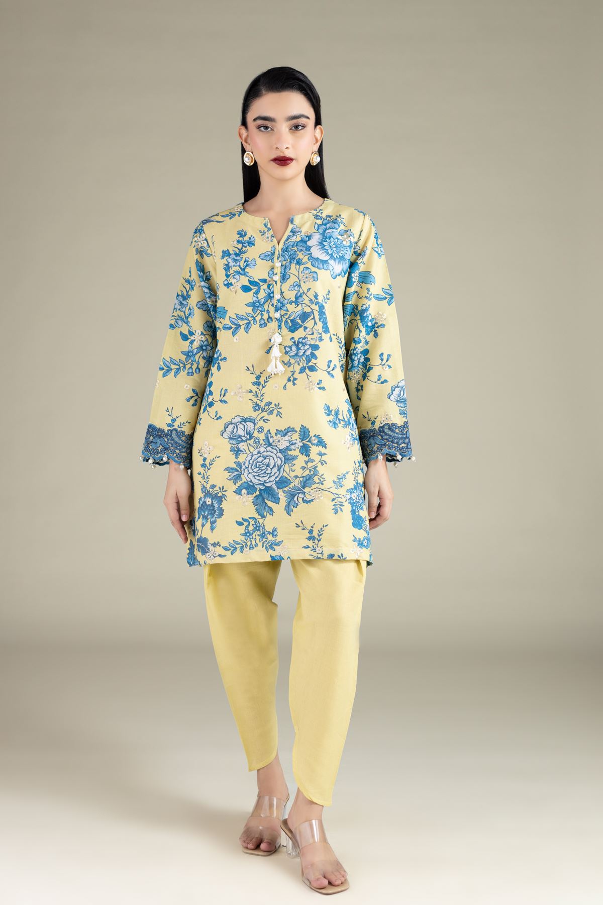 Embroidered Mesuri Kurta - 25-12-12S4-12TA-VG