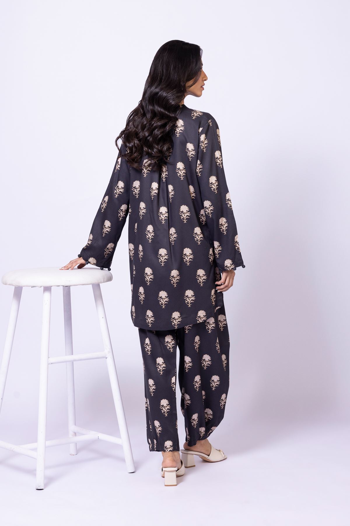 Printed Marina Kurta - 25-09-10E5-08TB-VG