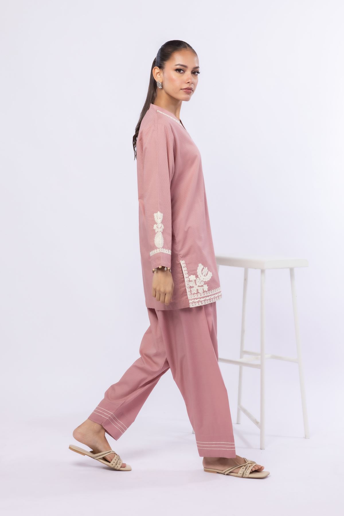 Dyed Cotton Dobby Pants - 1-26-115-C-E-VG