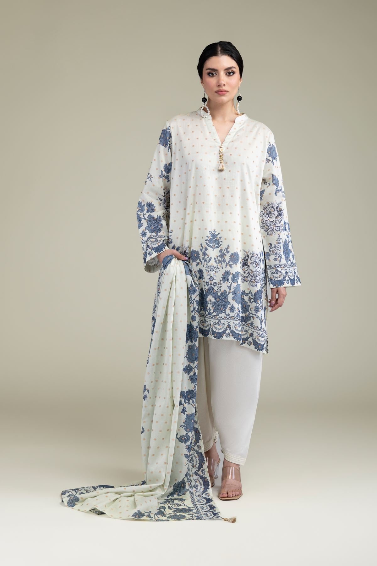 Printed Jacquard 3 Piece Tailored - 1-26-301-B-I1-VG