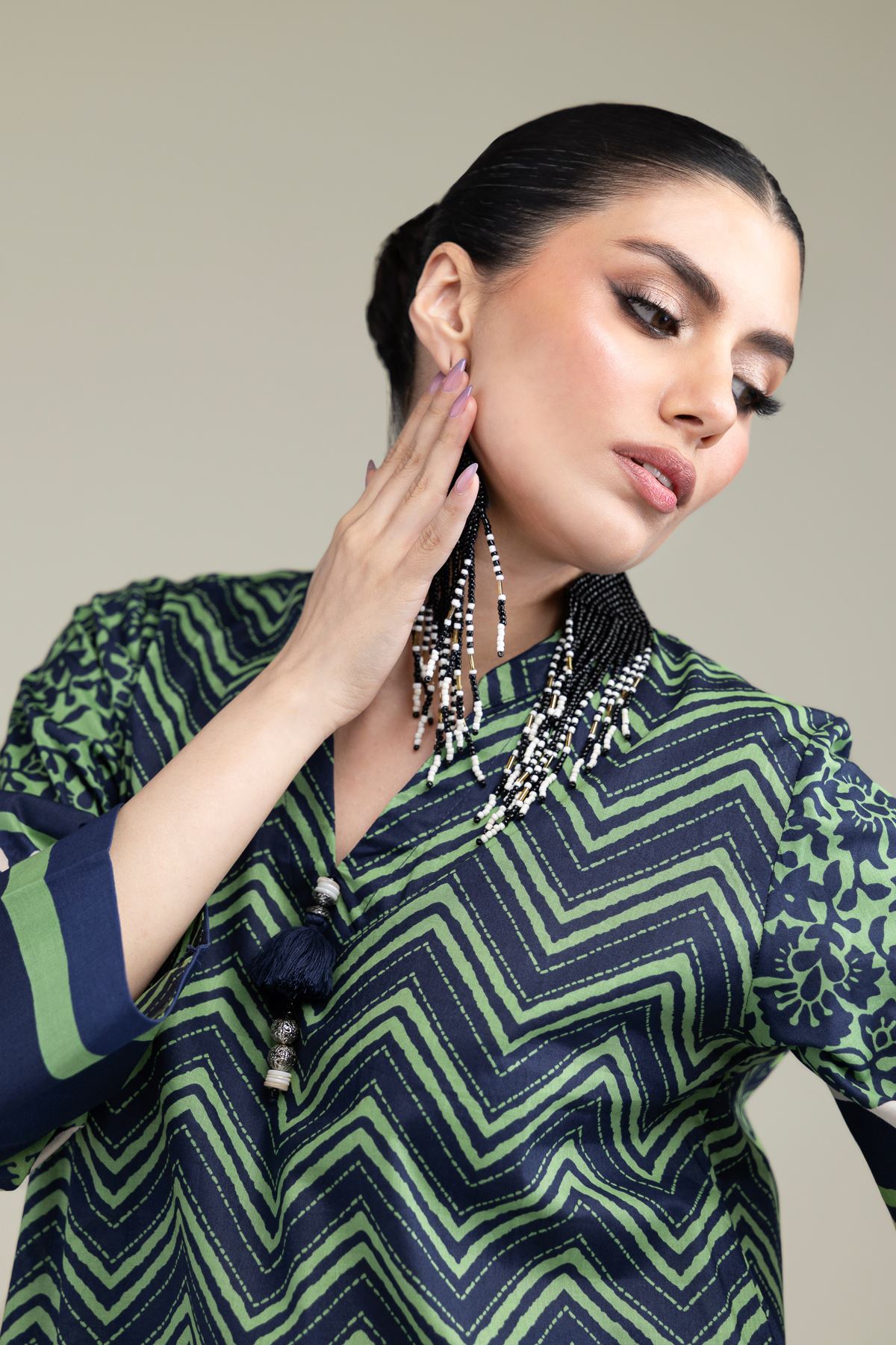 Printed Cambric Short Cambric Kurta - 1-26-209-A-E2-VG