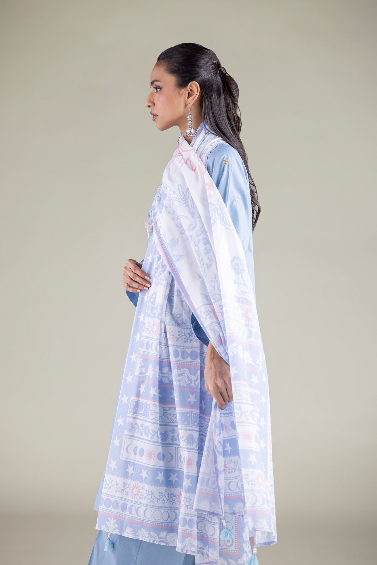 Embroidered Lawn Dupatta - 2-26-308-A-G1-VG