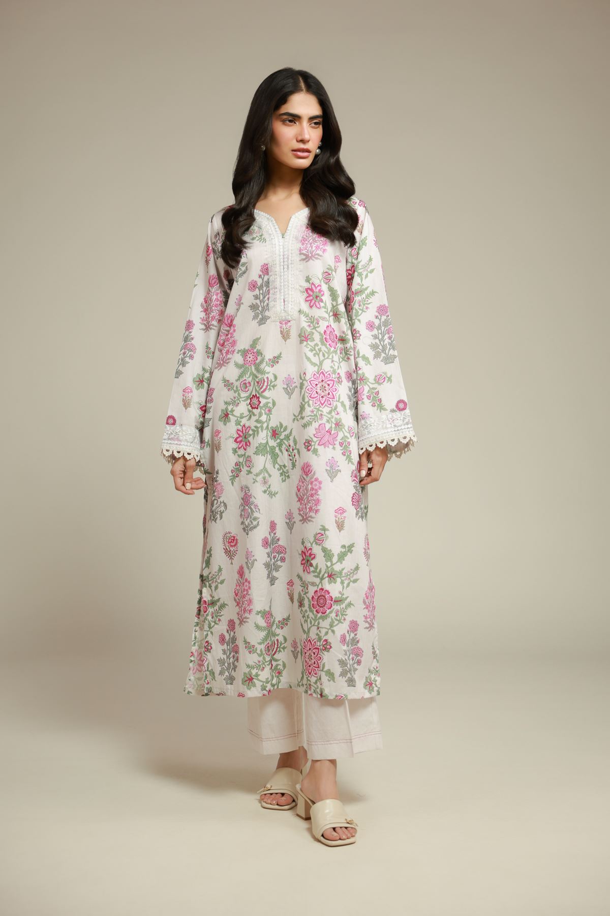 Embroidered Textured Lawn 2-Piece Tailored Lawn - T-A22-26-112FH1-VG