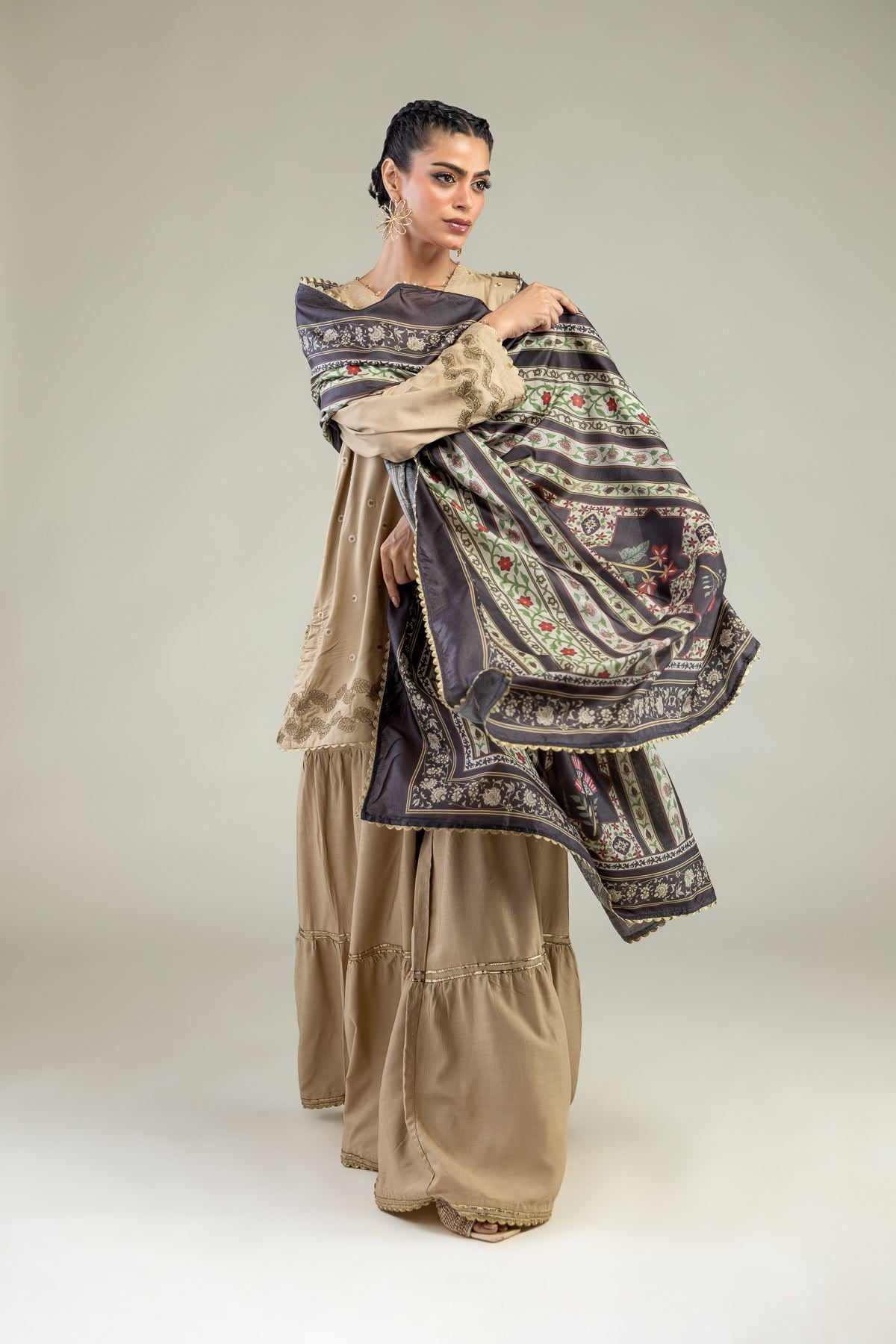 Printed Polyester Silk Polyester Silk Dupatta - 2-26-203-A-F1-VG