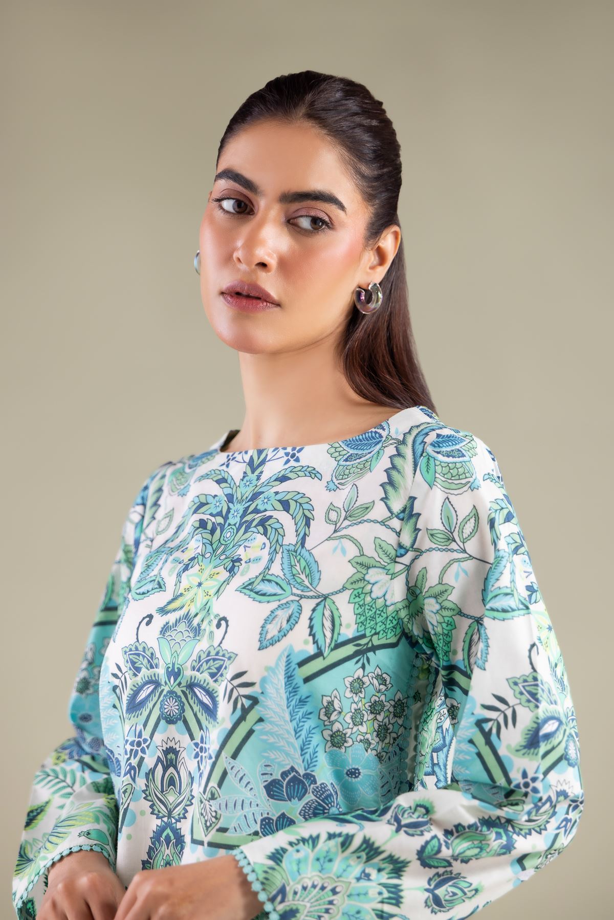 Printed Cambric Regular Fit Kurta - 2-26-110-A-F-VG