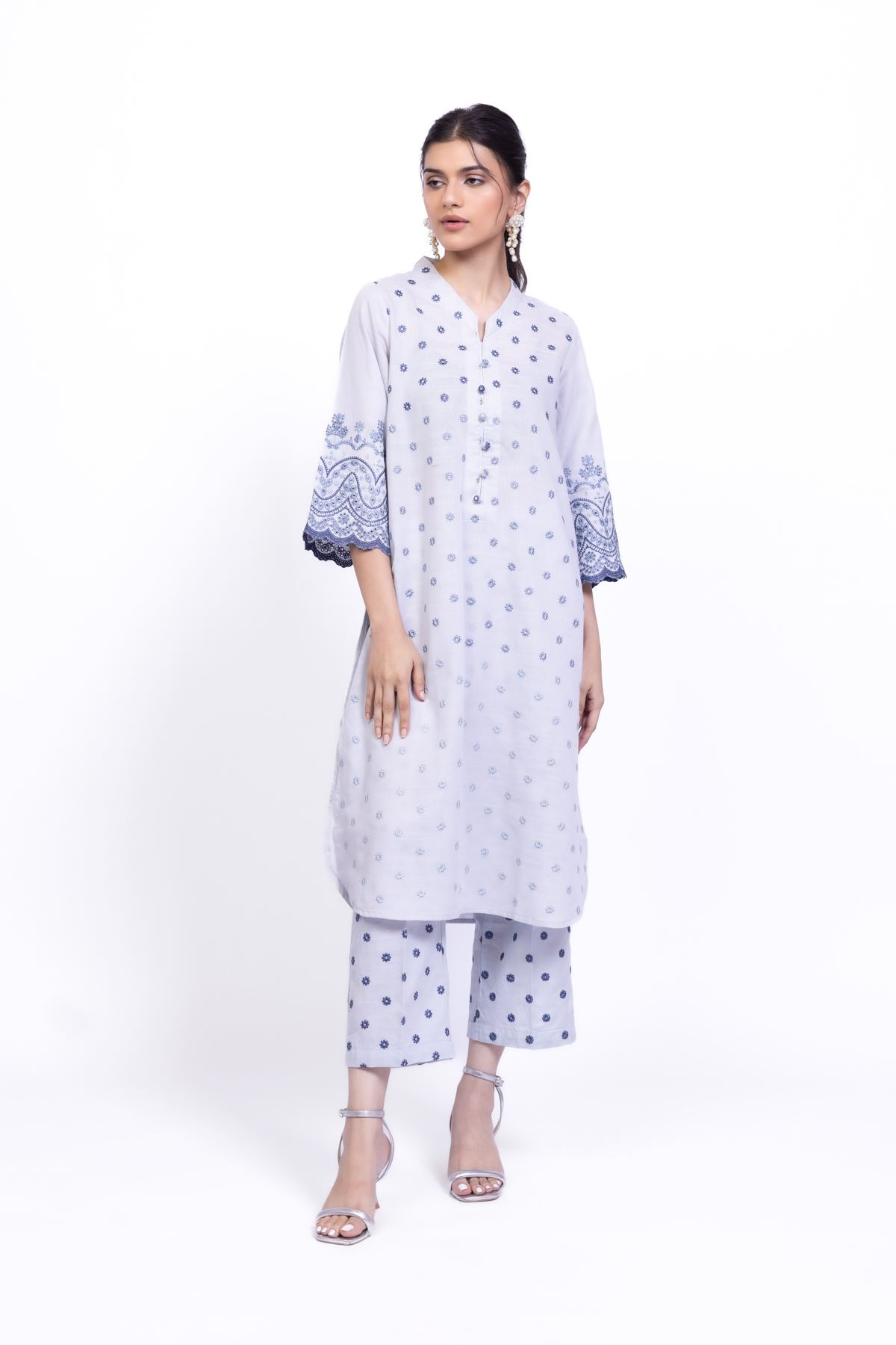 Embroidered Khaddar Pants - 1-26-130-A-B-VG