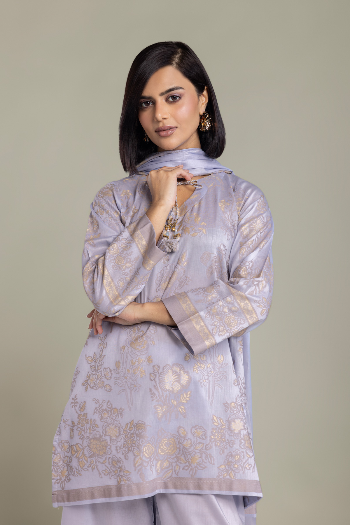 Dyed Jacquard Tailored 3-Piece Set - T-A33-26-203FH2-VG