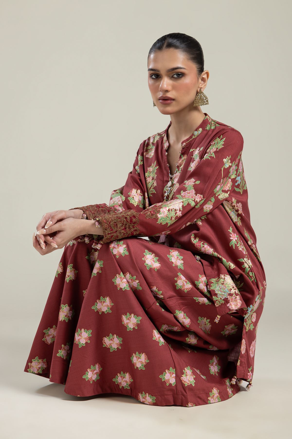 Raw Silk 2-Piece Co-ord Set - 1-26-204-A-A1-VG
