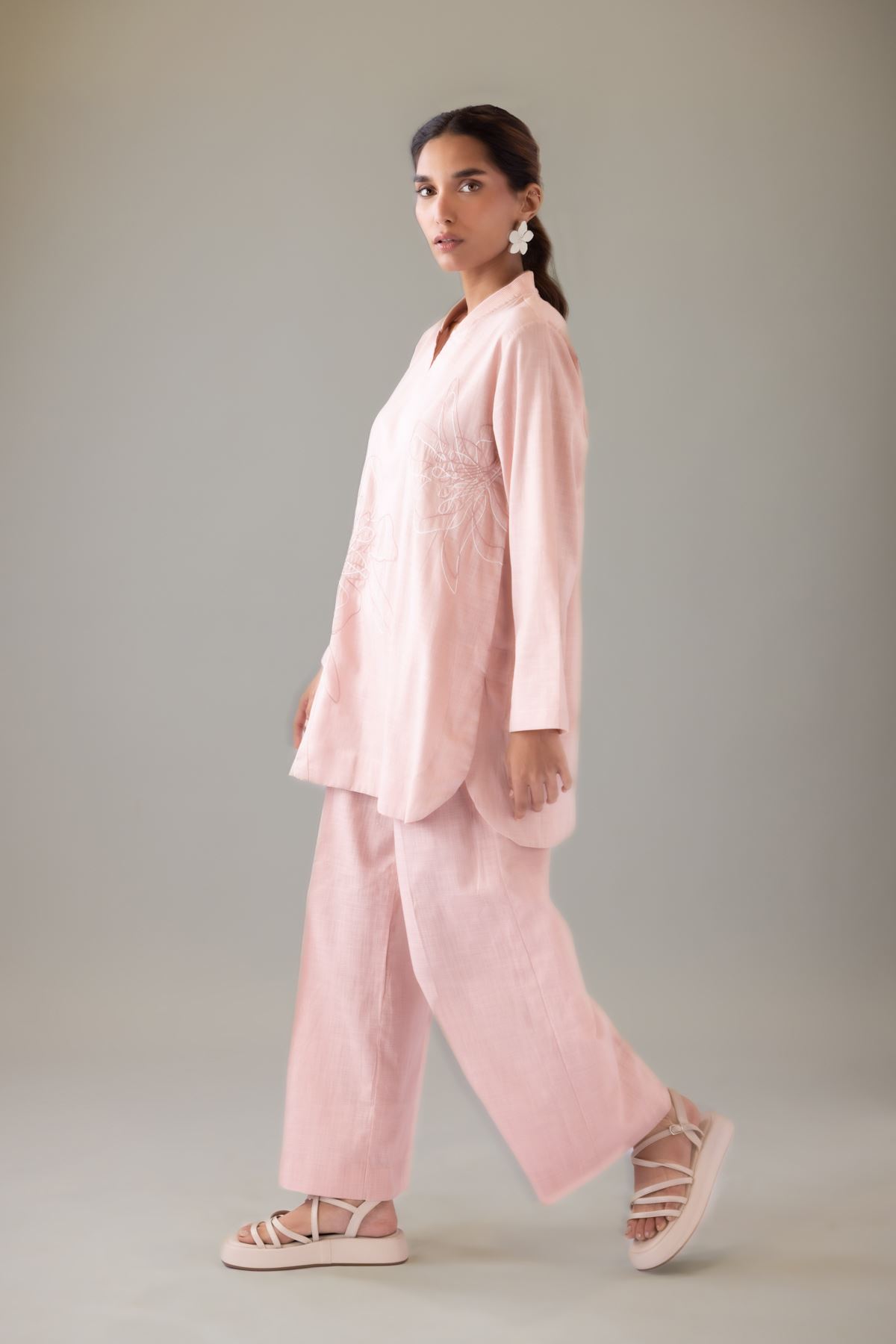 Dyed Heavy Textured Cotton Pants - 25-09-12E2-08TA-VG